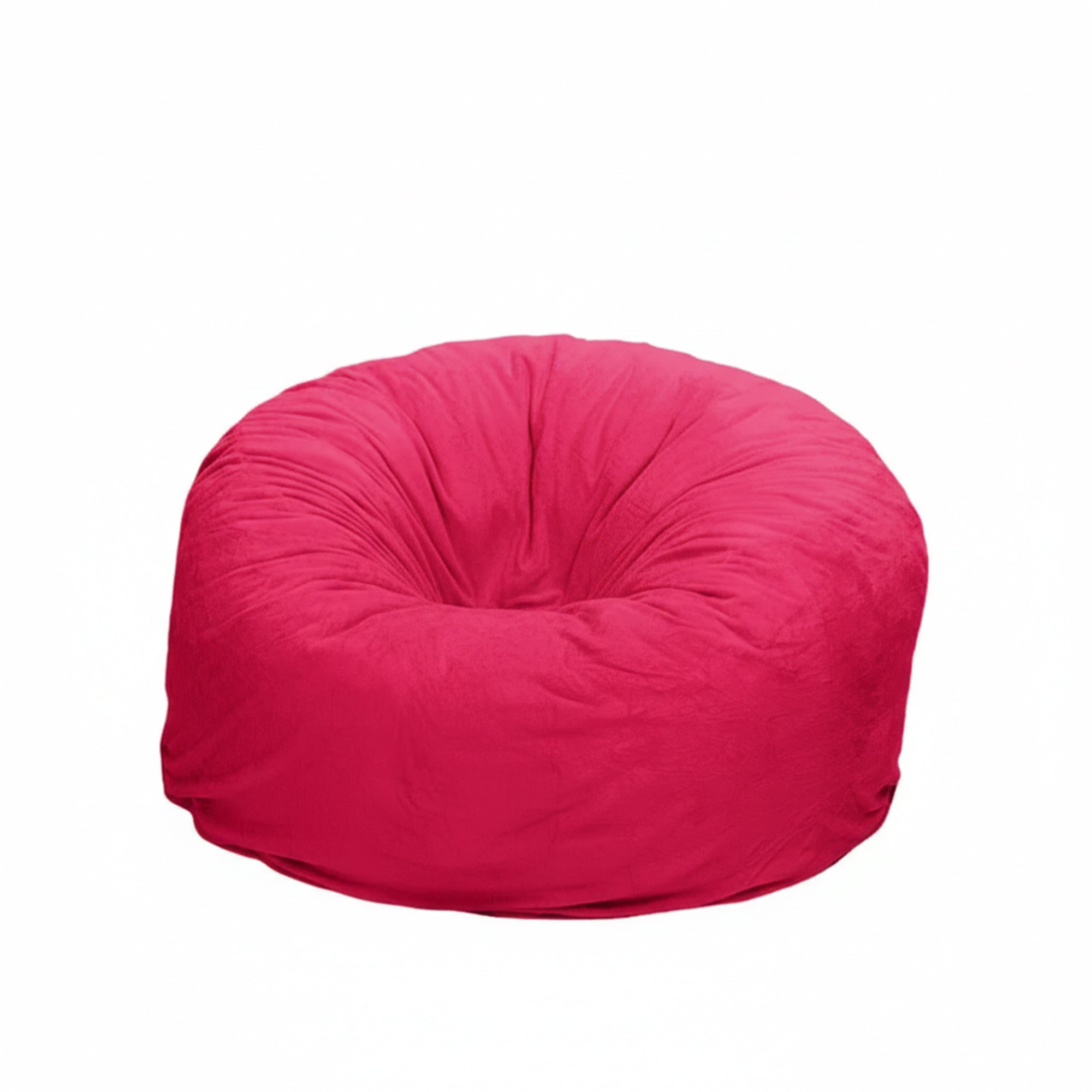 Ultimate Sack 5 Foot Foam Filled Washable Fur Covered Bean Bag Chair, Pink