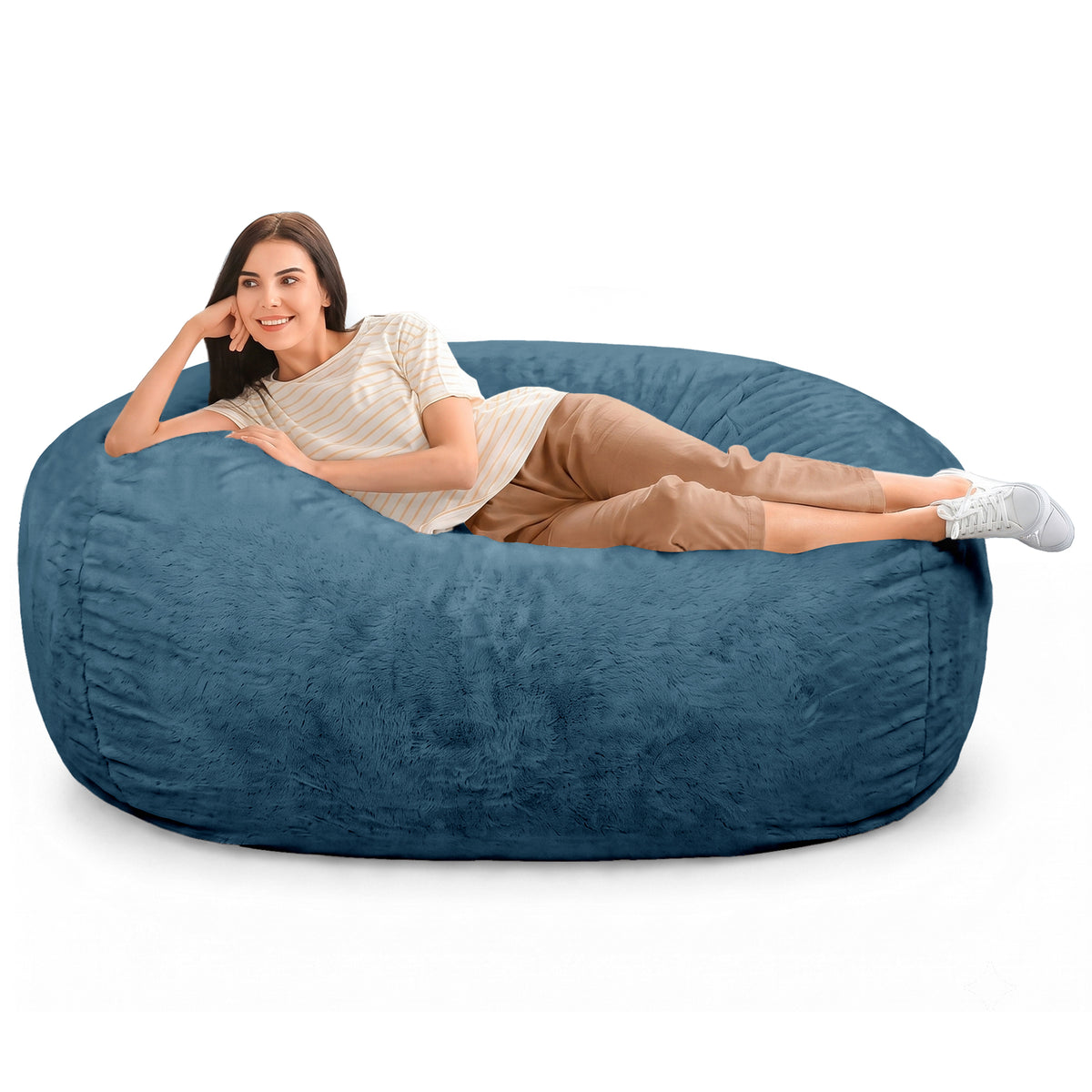 Ultimate Sack Lounger Bean Bag Chair Oversized Indoor Comfy Loveseat, Cloud Fur