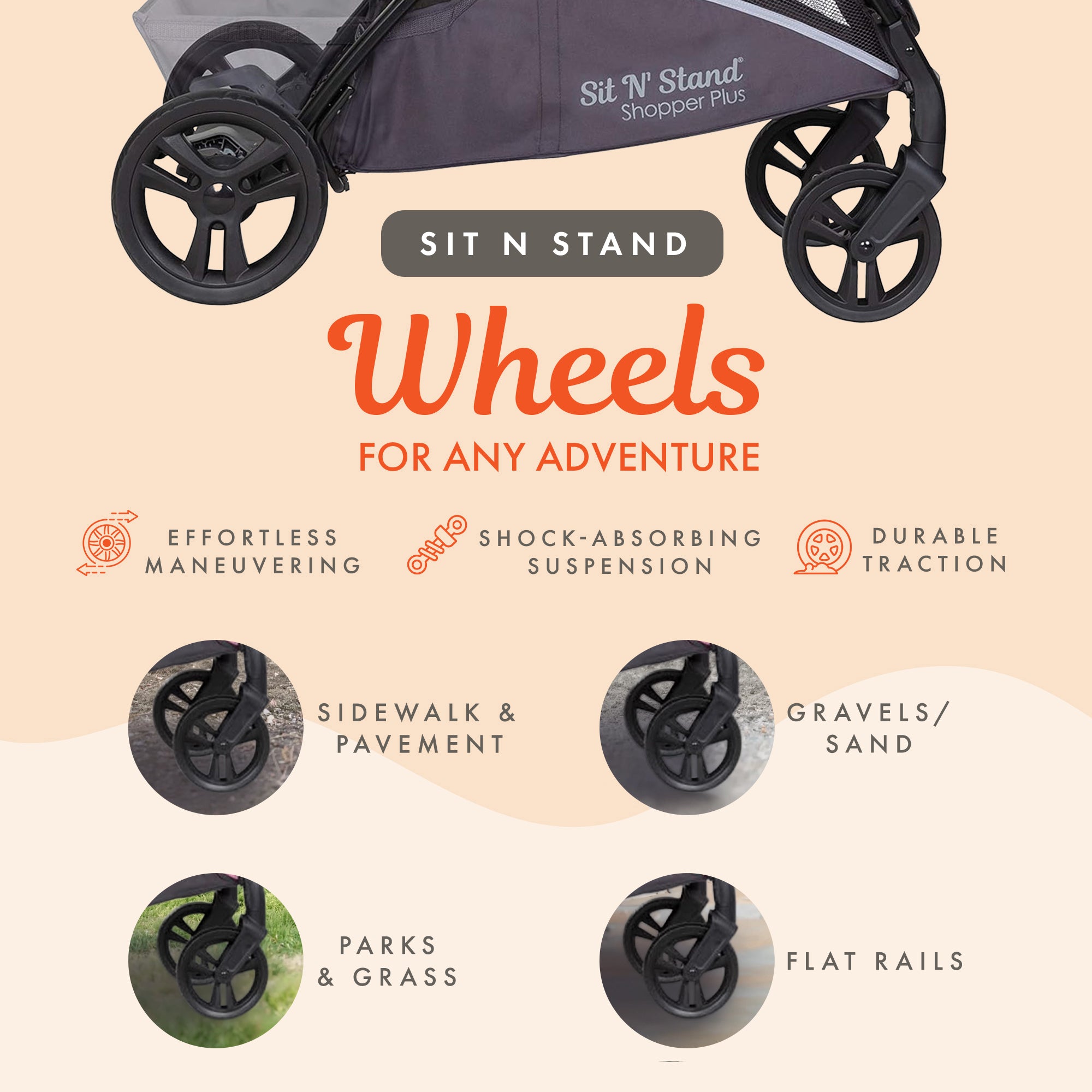 Baby Trend Sit N' Stand 5-n-1 Shopper Plus Stroller, Canopy & Bench Tote, Cassis - VMInnovations