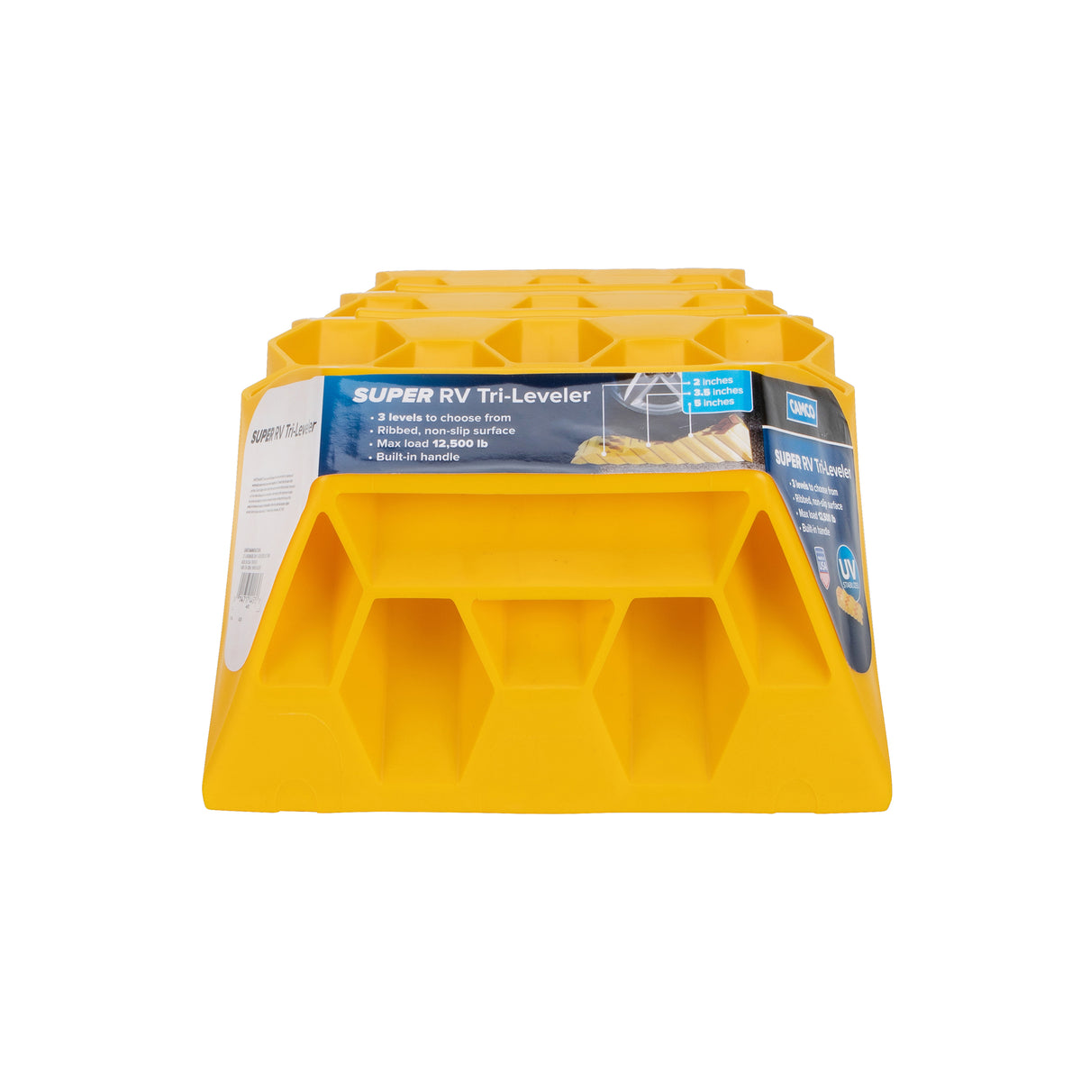 Camco Super Tri-Leveler for RV, 3 Heights of 2", 3.5" and 5" (Open Box) - VMInnovations