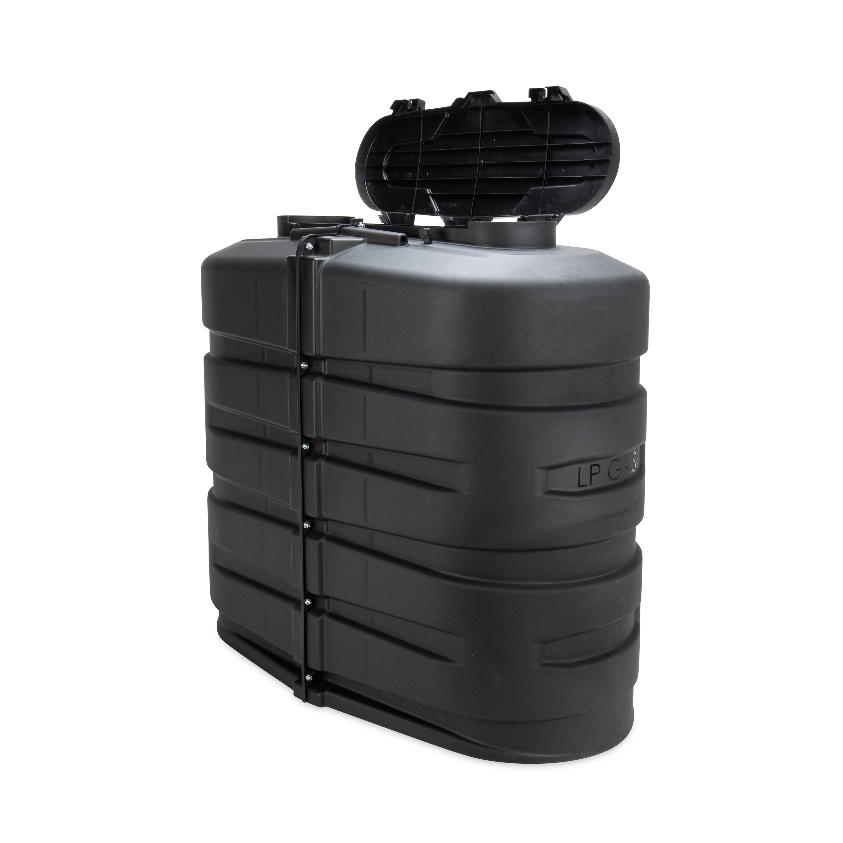 Camco Dual Propane Tank Cover for Campers or RVs, Fits 2 30 Pound Steel Tanks