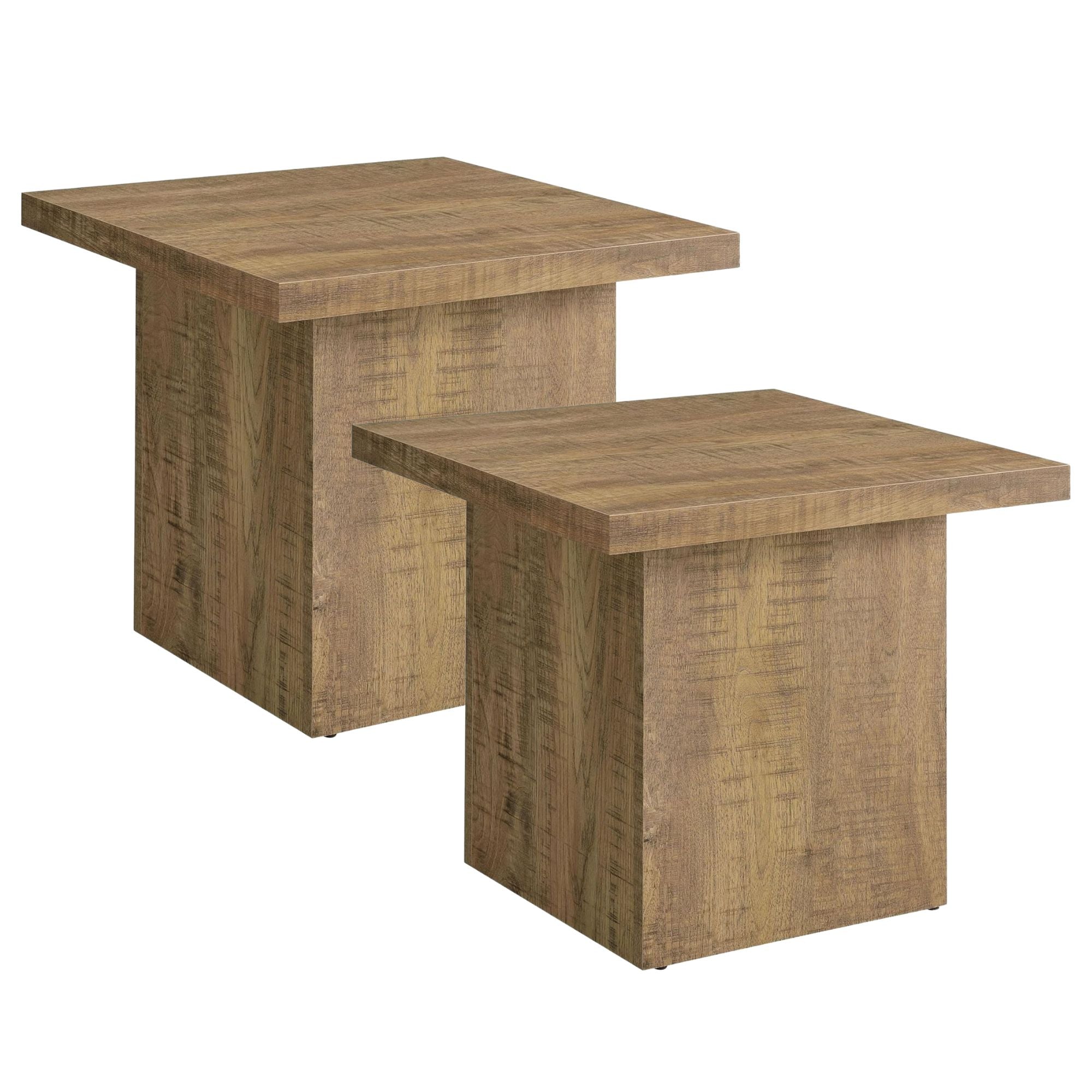 Coaster Home Furnishings 2 Pack Zetta 23" Square End Table Living Room Furniture