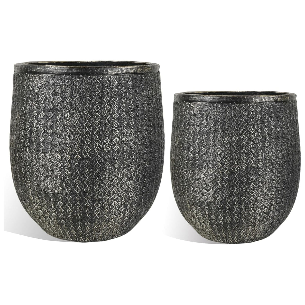 Worth 12" Round Planter, Lightweight Magnesium Oxide Cement Plant Pot (Open Box)