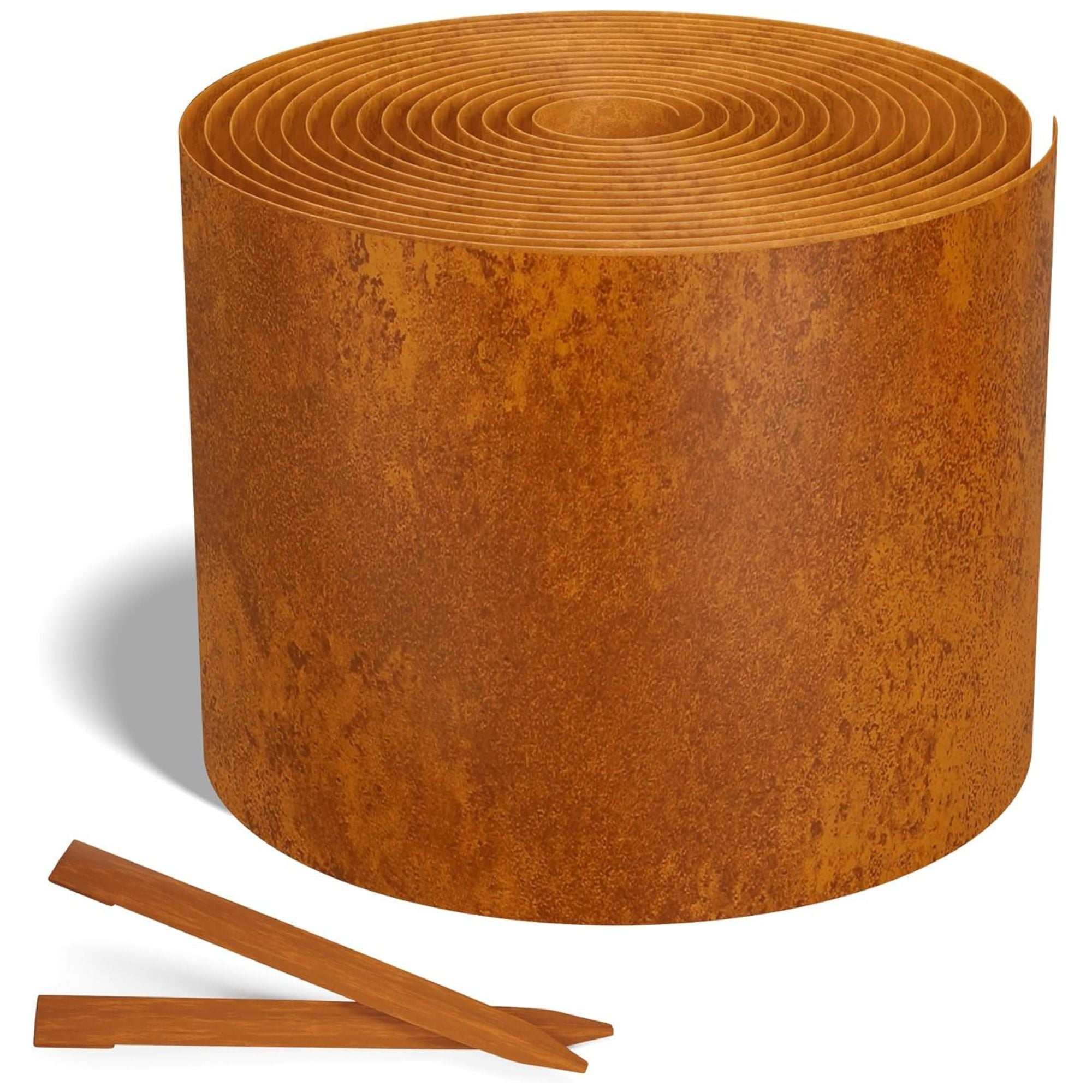 Worth Galvanized Steel Landscape Edging Roll with 8 Stakes, 8" x 25' (Open Box)