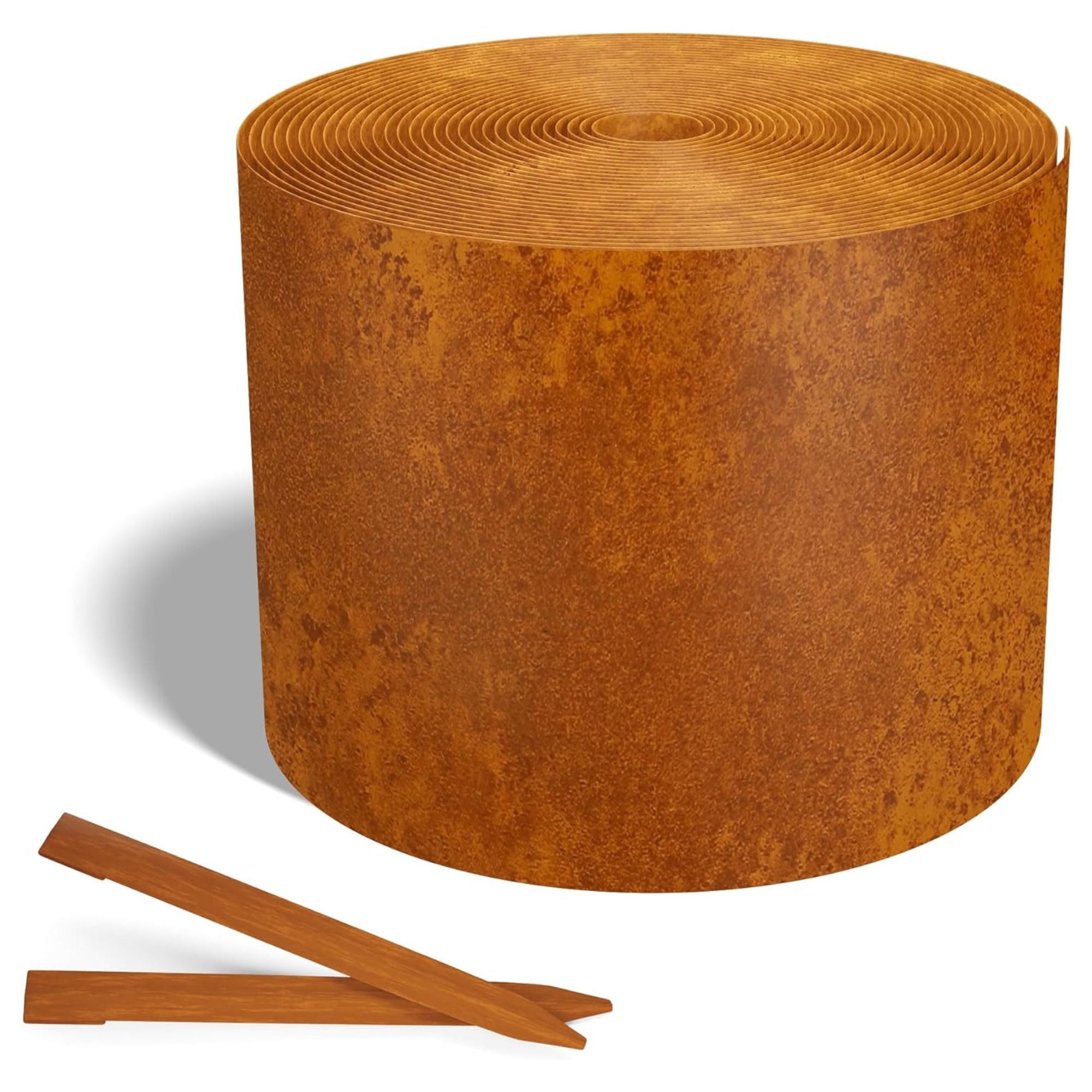 Worth Galvanized Steel Landscape Edging Roll w/16 Stakes, 8" x 50', (Open Box)