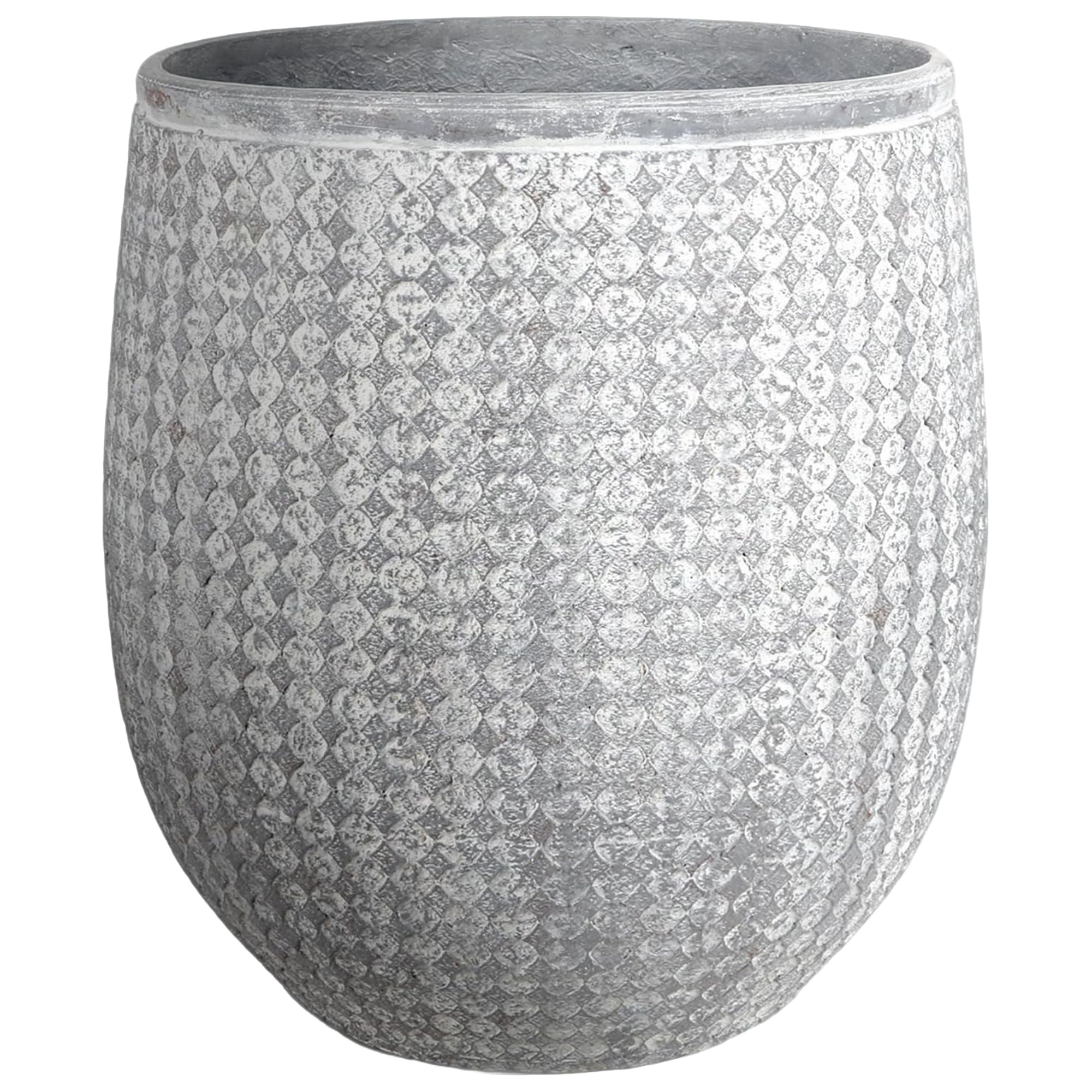 Worth 14.5" Round Planter, Lightweight Magnesium Oxide Cement Plant Pot, Grey - VMInnovations