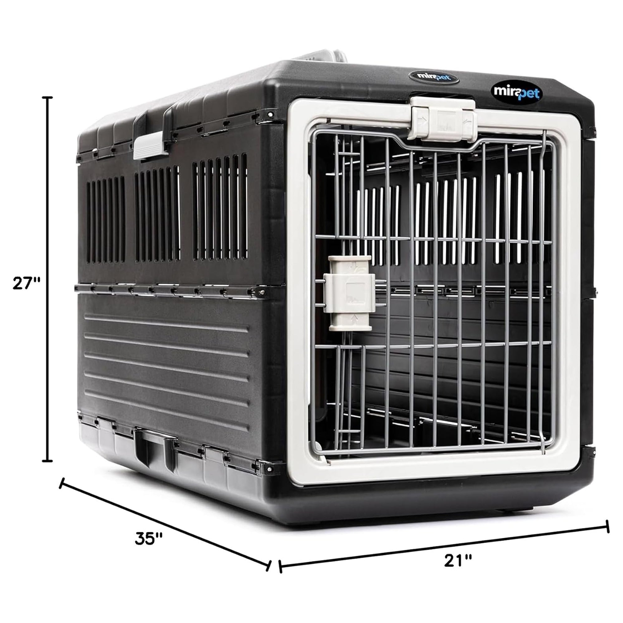 Mirapet Pet Carrier, Collapsible Portable Dog Crate for Large DogsCats(Open Box)