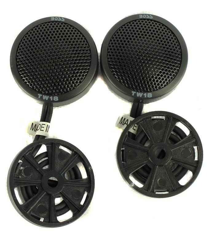 2) BOSS TW18 .5" 200W Micro Dome Car Audio Tweeters Swivel/Surf/Angle Mount