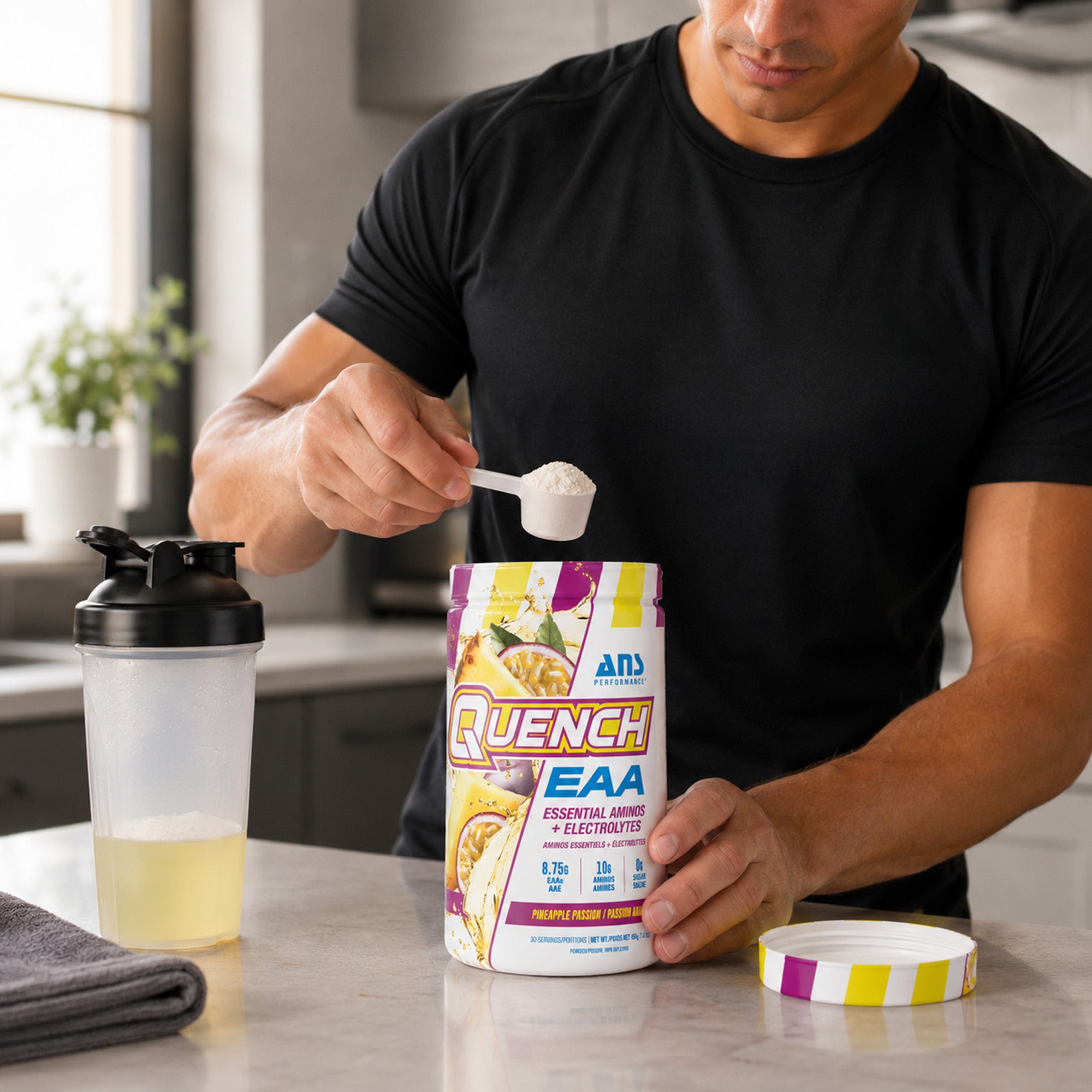 ANS Performance Quench EAA Drink Mix with Electrolytes, Pineapple Passionfruit
