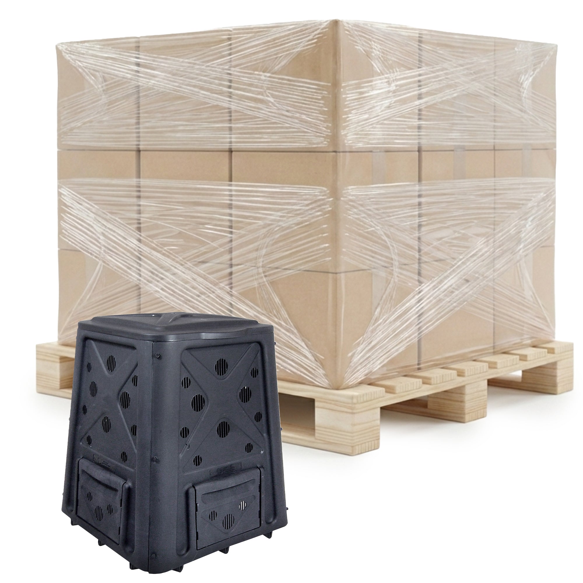 Redmon 65 Gallon Capacity Compost Bin with Lift Off Lid & 4 Door Access, 27 Pack - VMInnovations