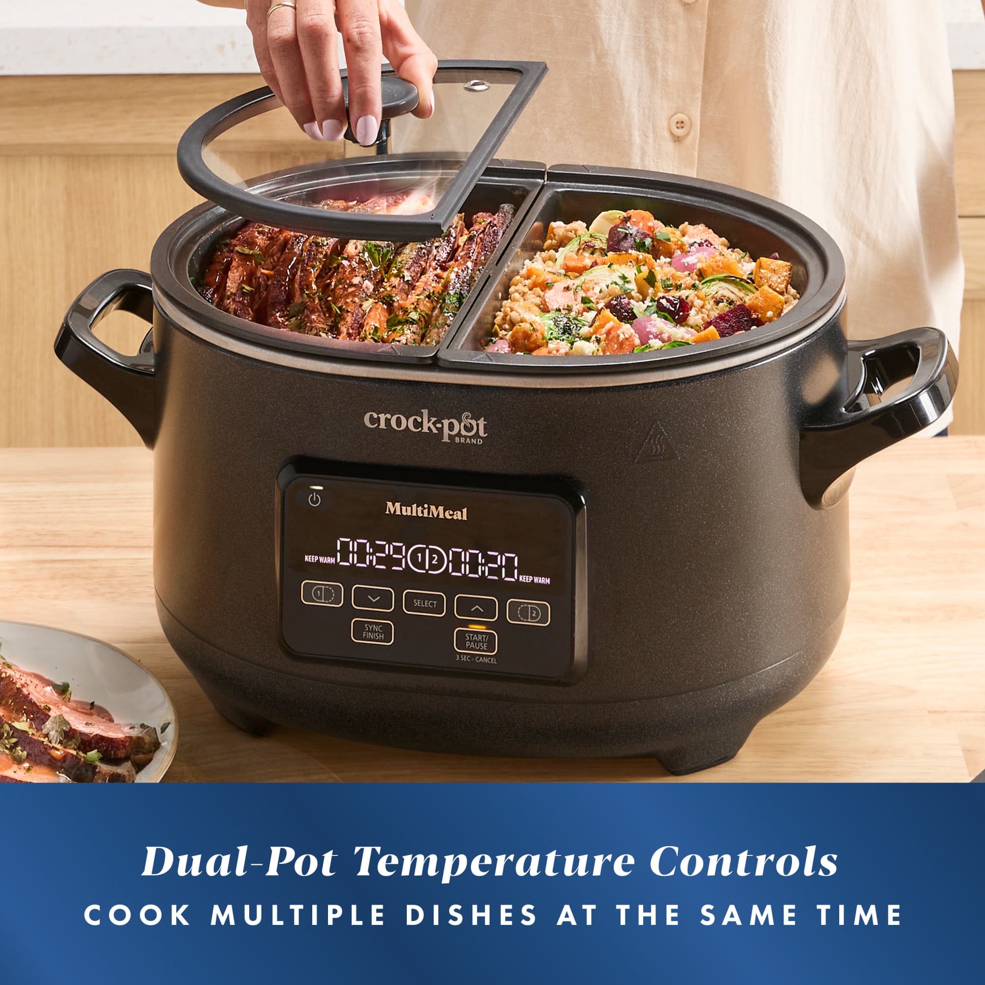 Crock-Pot Dual-Pot 3.7 Qt. Multicooker & Programmable Slow Cooker (Open Box)