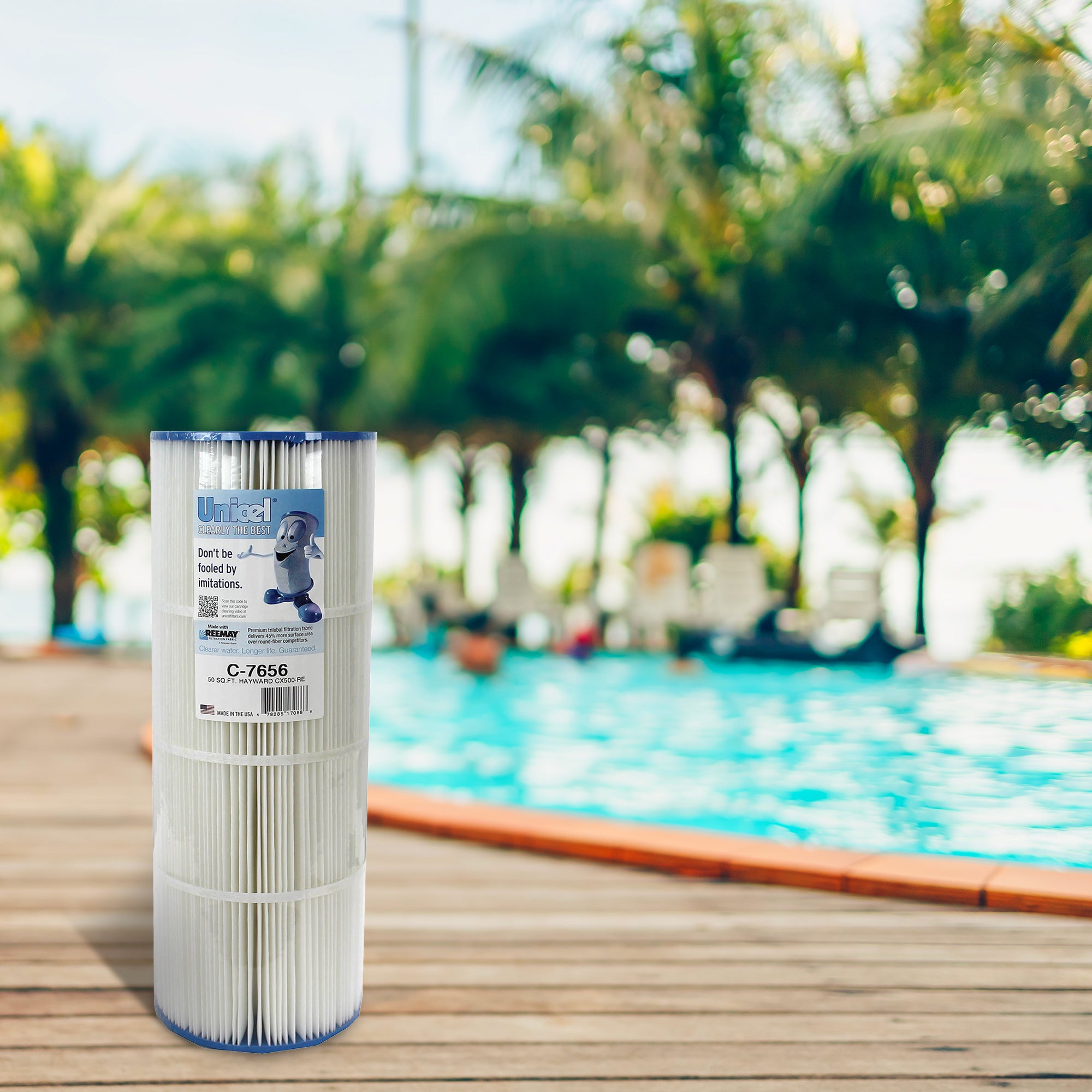Unicel C-7656 Replacement 50 Sq Ft Pool Hot Tub Spa Filter Cartridge, 108 Pleats - VMInnovations