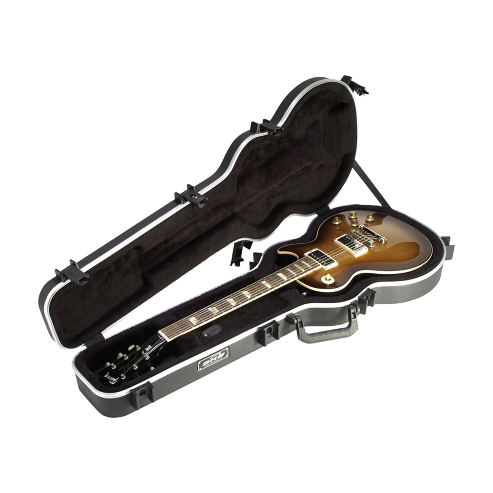 SKB Hardshell Travel Case for Les Paul Type Electric Guitars or Replicas, Black - VMInnovations