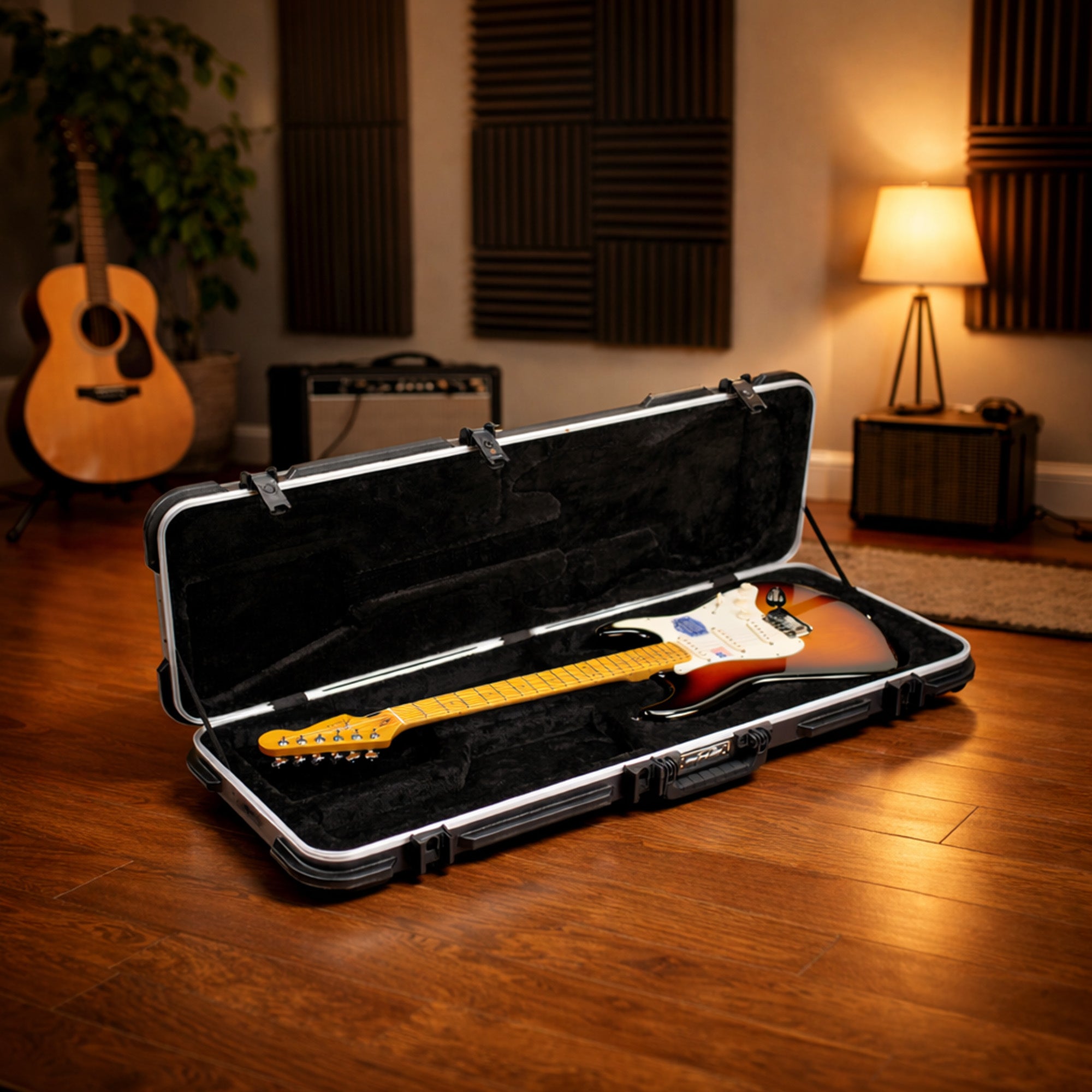 SKB Cases 1SKB-66 Electric Guitar Hard Case for Strat and Tele Style Guitars - VMInnovations