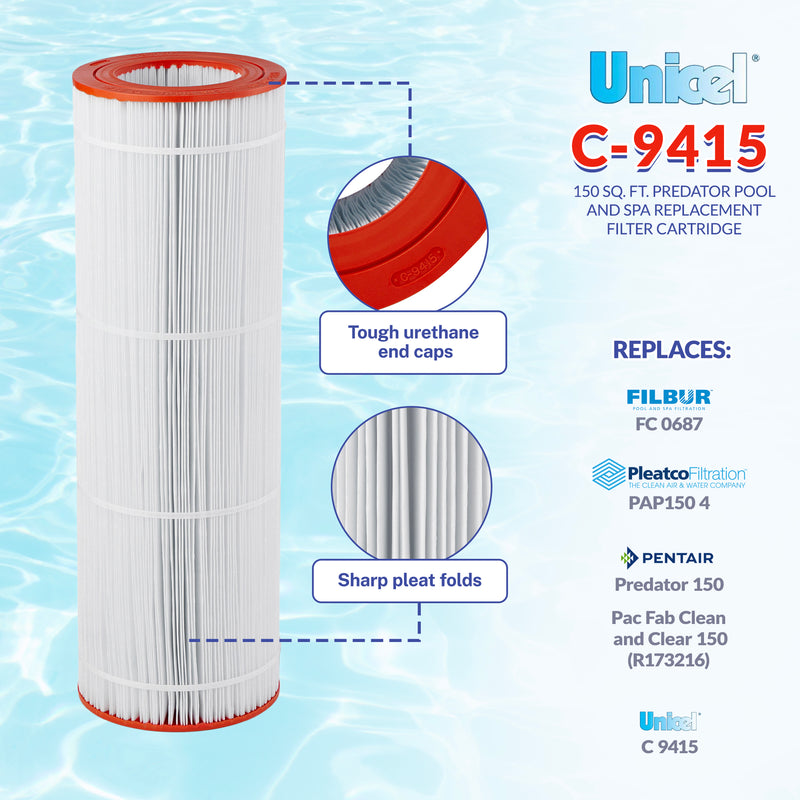 Unicel C-9415 150 Sq. Ft. Predator Pool and Spa Replacement Filter Cartridge