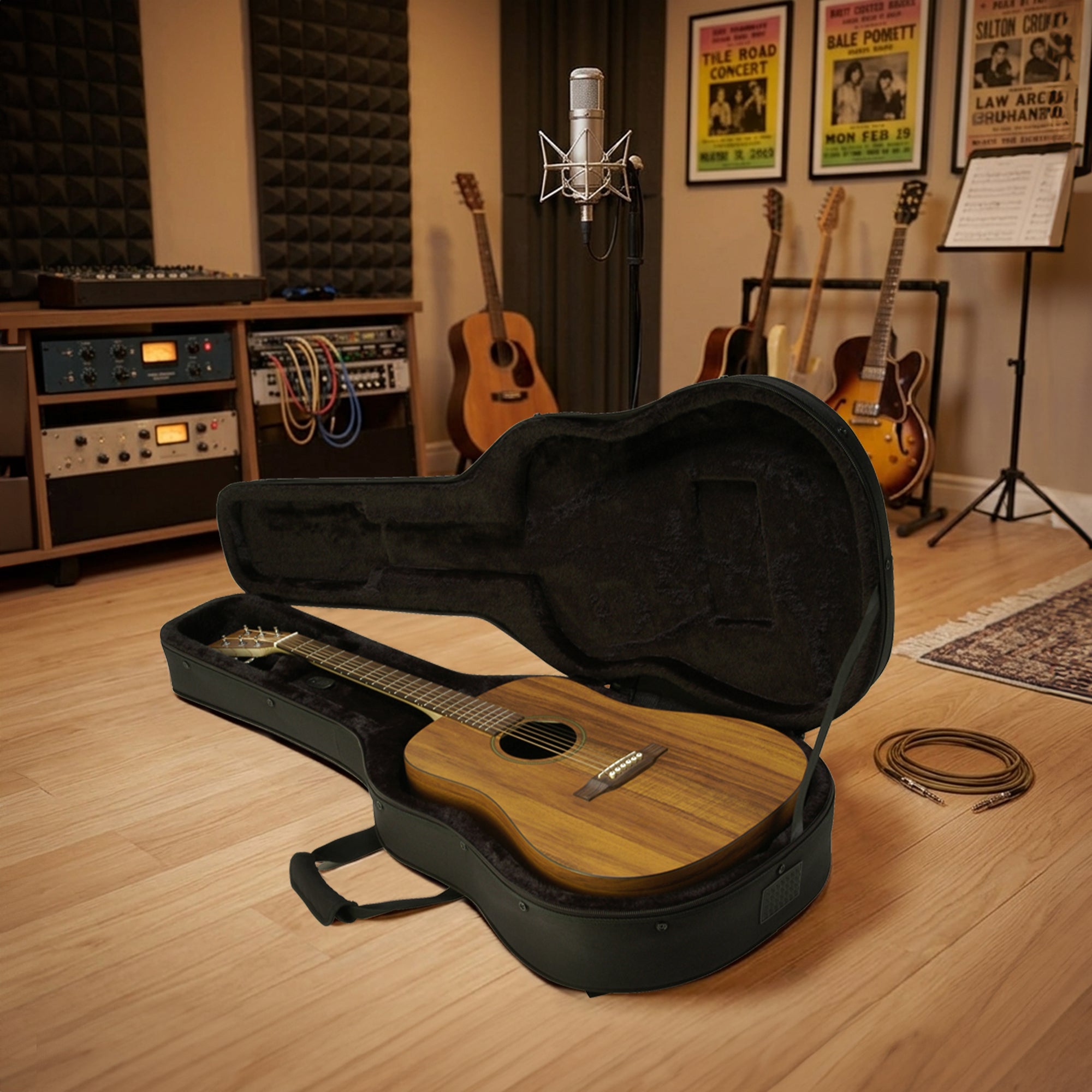 SKB Soft Case Travel Guitar Case for Dreadnought Acoustic Style Guitars, Black - VMInnovations