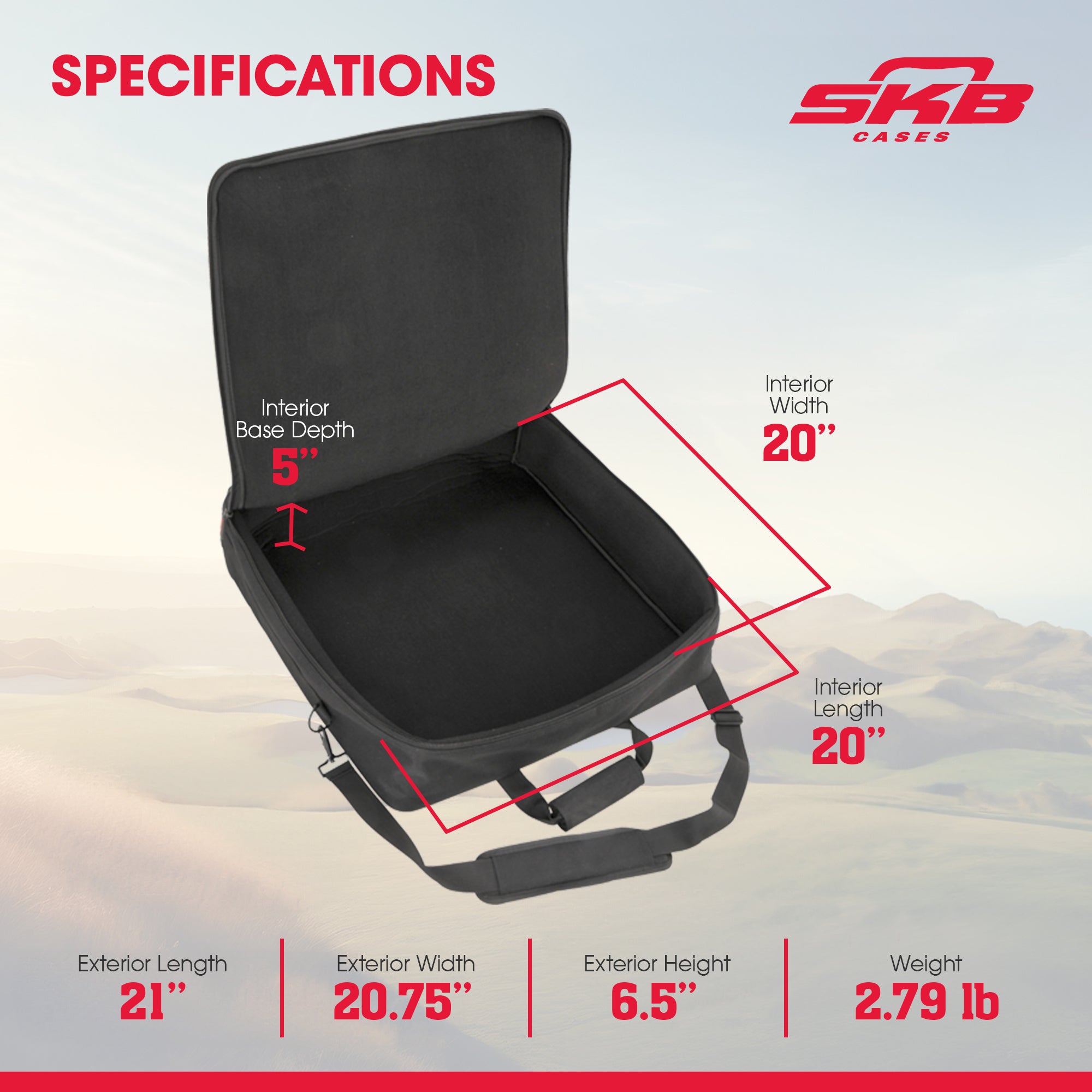 SKB Cases 1SKB-UB2020 UB Series 2020 Mixer Case, Padded Audio Equipment Bag - VMInnovations