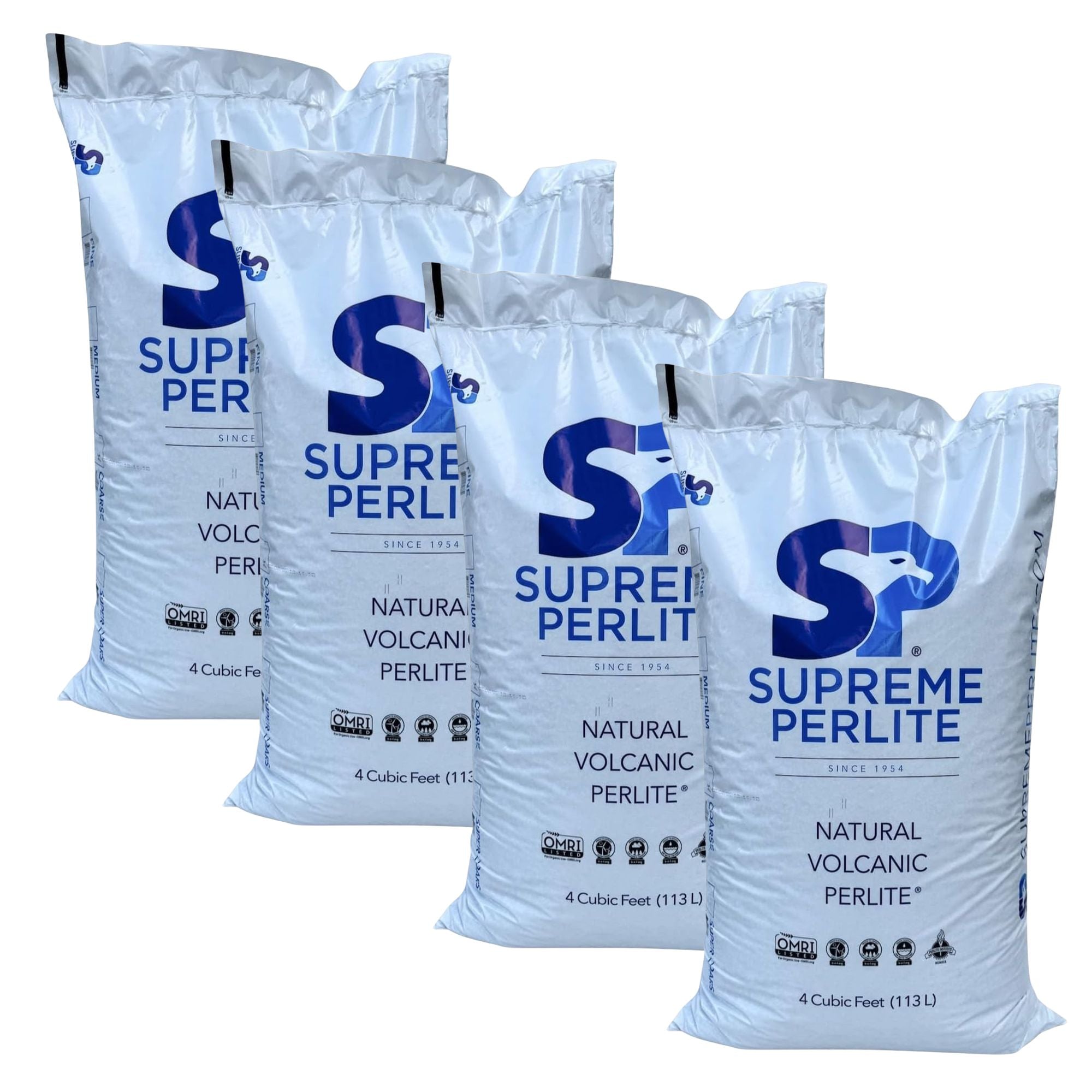 Supreme Perlite 4 Pack Medium Horticultural Perlite for Potting Soil, 4 Cu Ft - VMInnovations