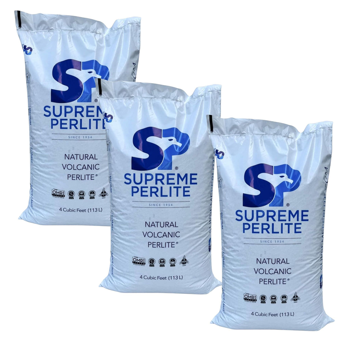 Supreme Perlite 3 Pack Coarse Horticultural Perlite for Potting Soil, 4 Cu Ft