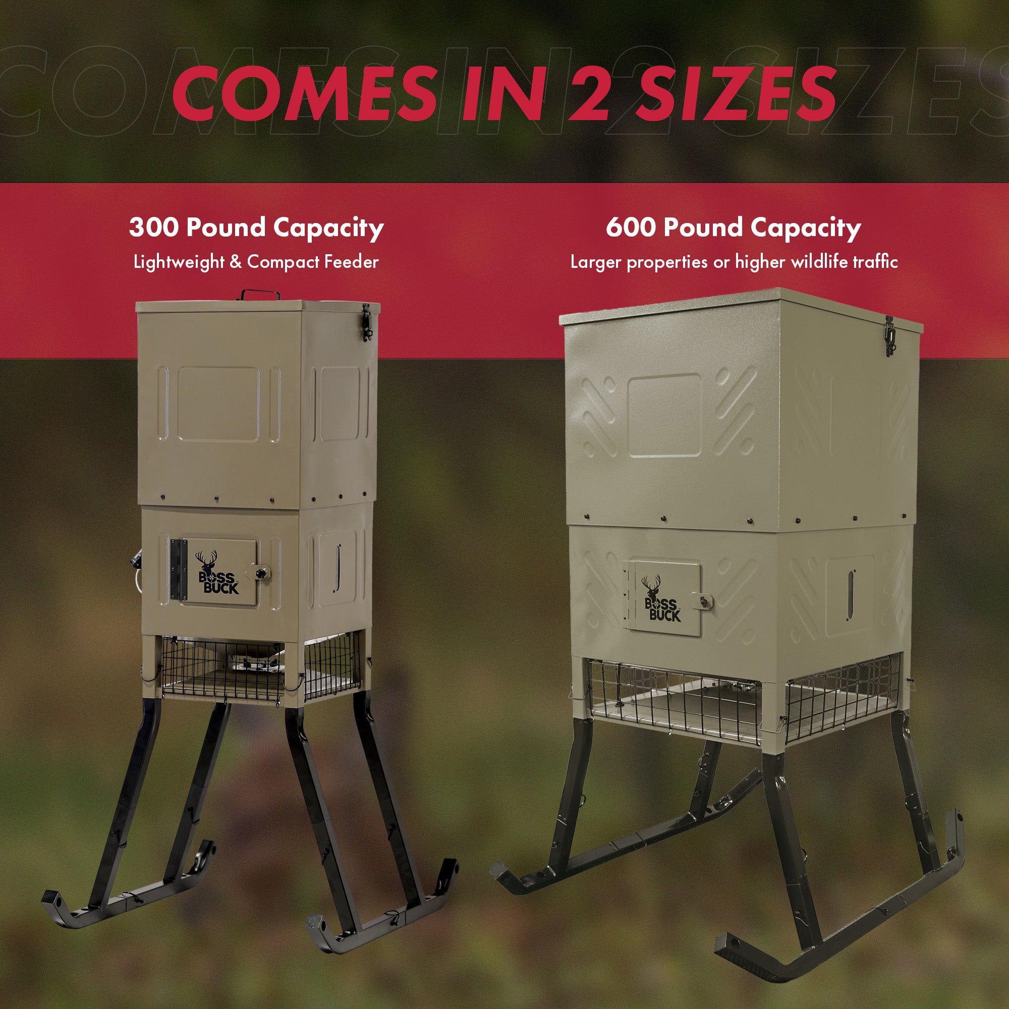 Boss Buck Stand & Fill Sled Feeder with Evolution Spin Plate, 300 Pound Capacity - VMInnovations