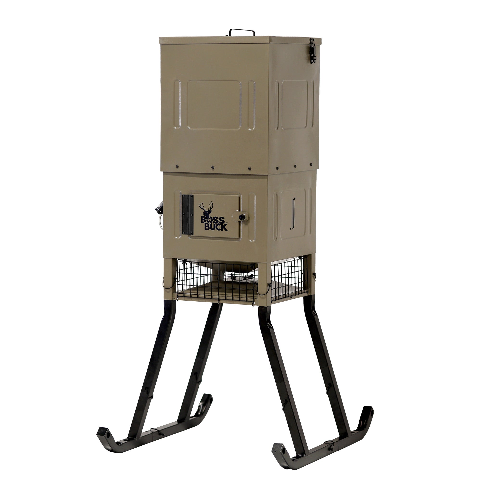 Boss Buck Stand & Fill Sled Feeder with Evolution Spin Plate, 300 Pound Capacity - VMInnovations
