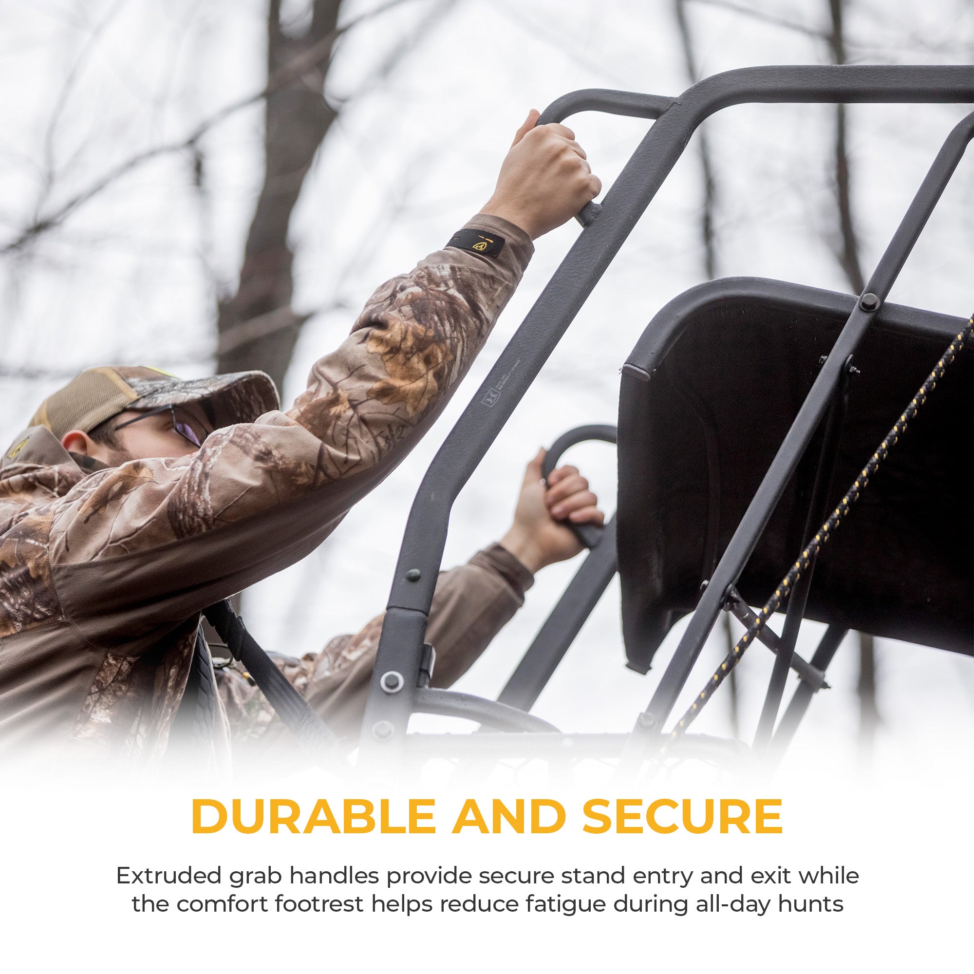 Hawk Hunting Big Denali Ladderstand with 26" Wide Seat and 23" Backrest, Multi - VMInnovations