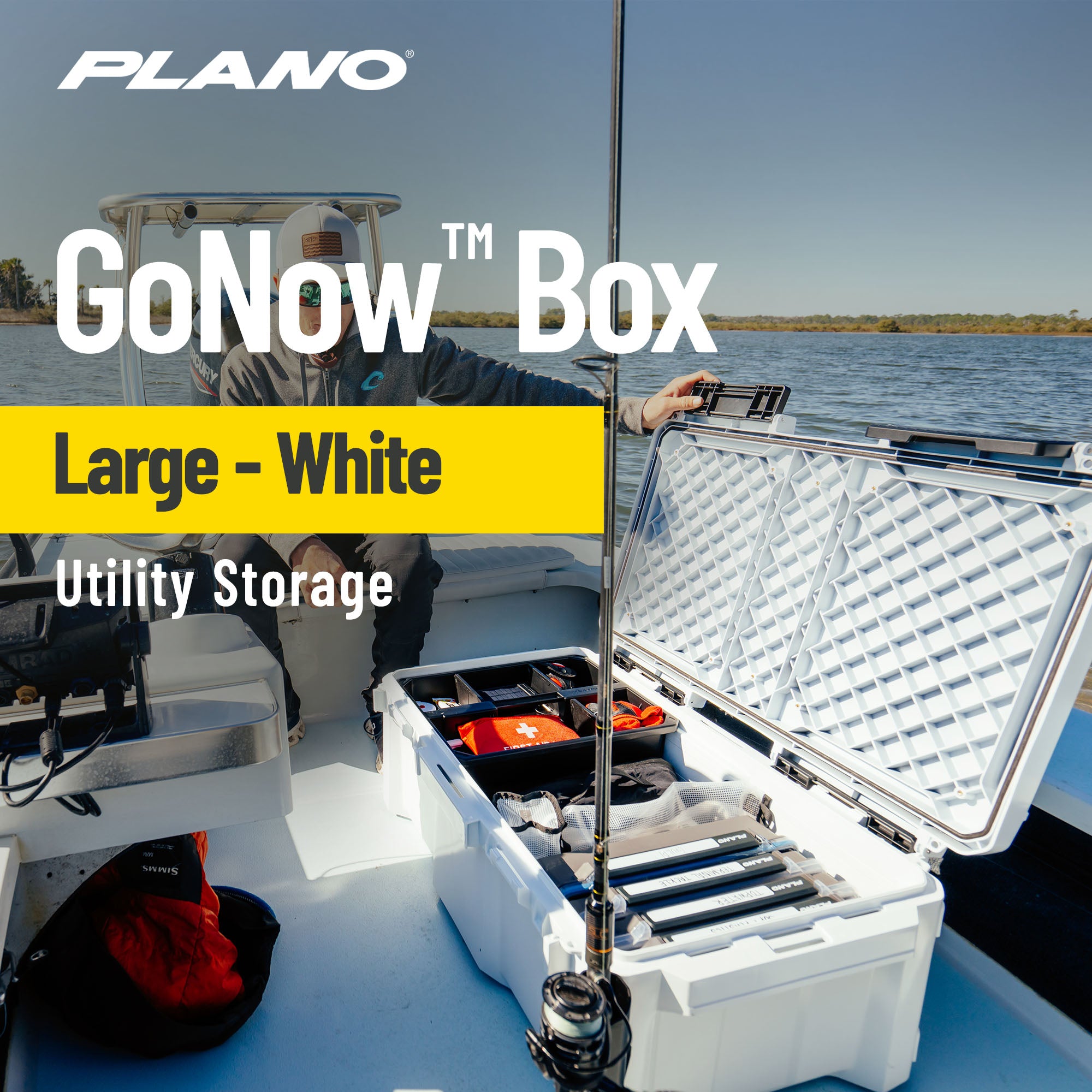 Plano GoNow Box, Waterproof Gear Storage & Utility Container, Large, White