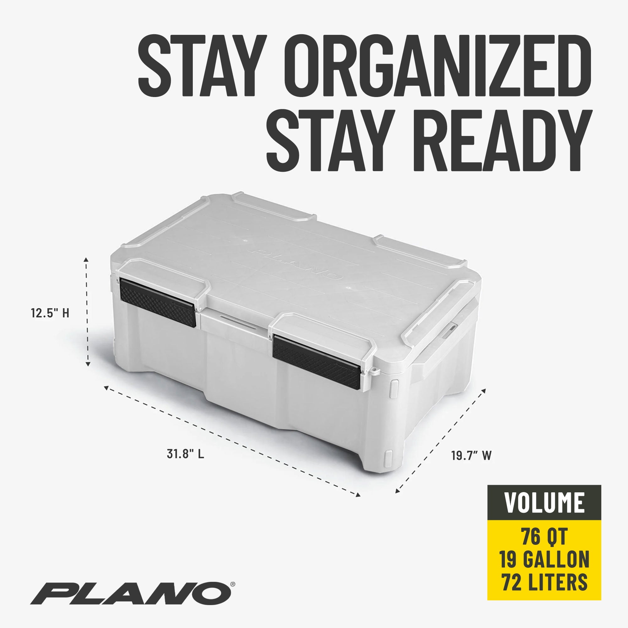 Plano GoNow Box, Waterproof Gear Storage & Utility Container, Large, White