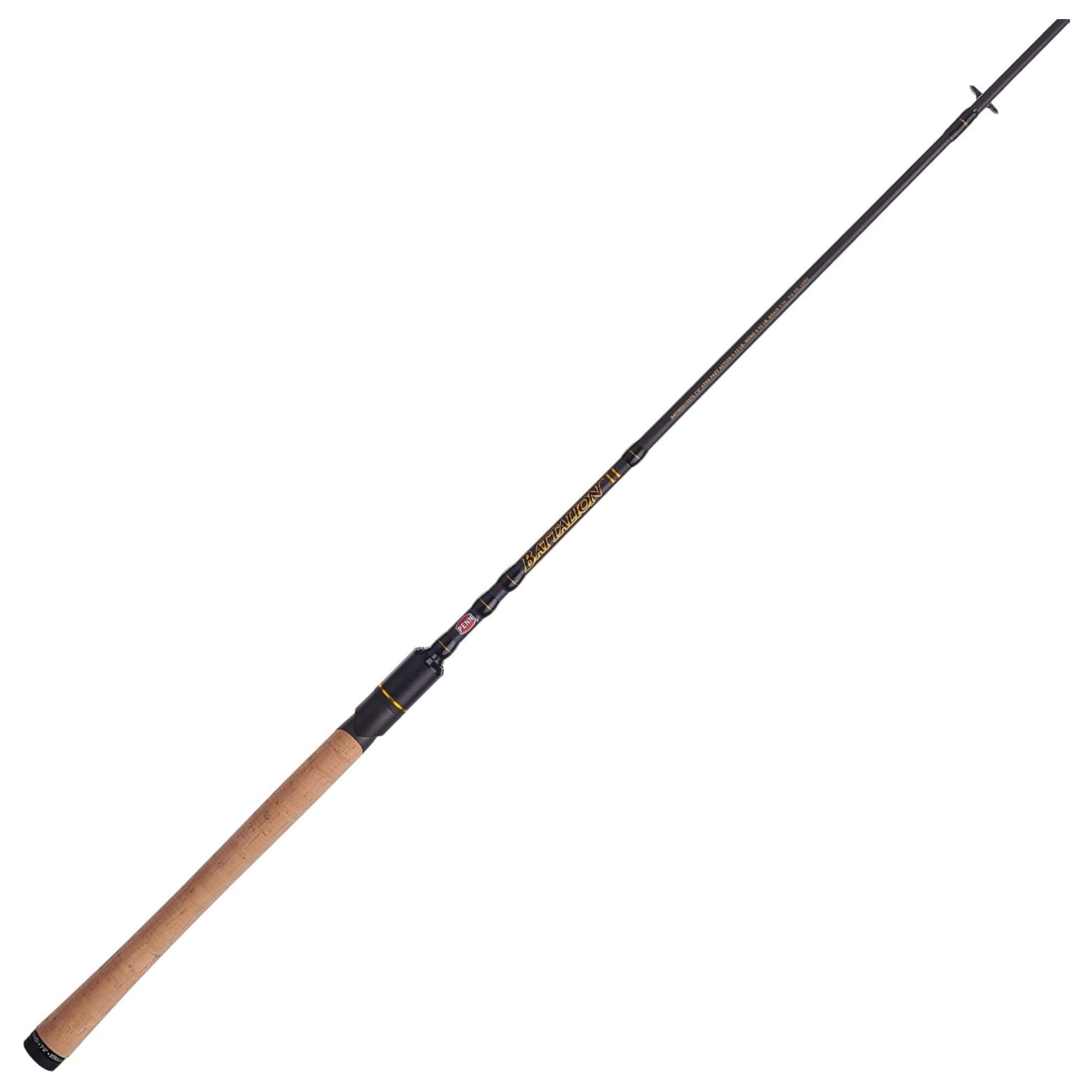 Penn Battalion II Inshore Spinning Rod 7'6" Medium-Light Power, Black (Open Box)