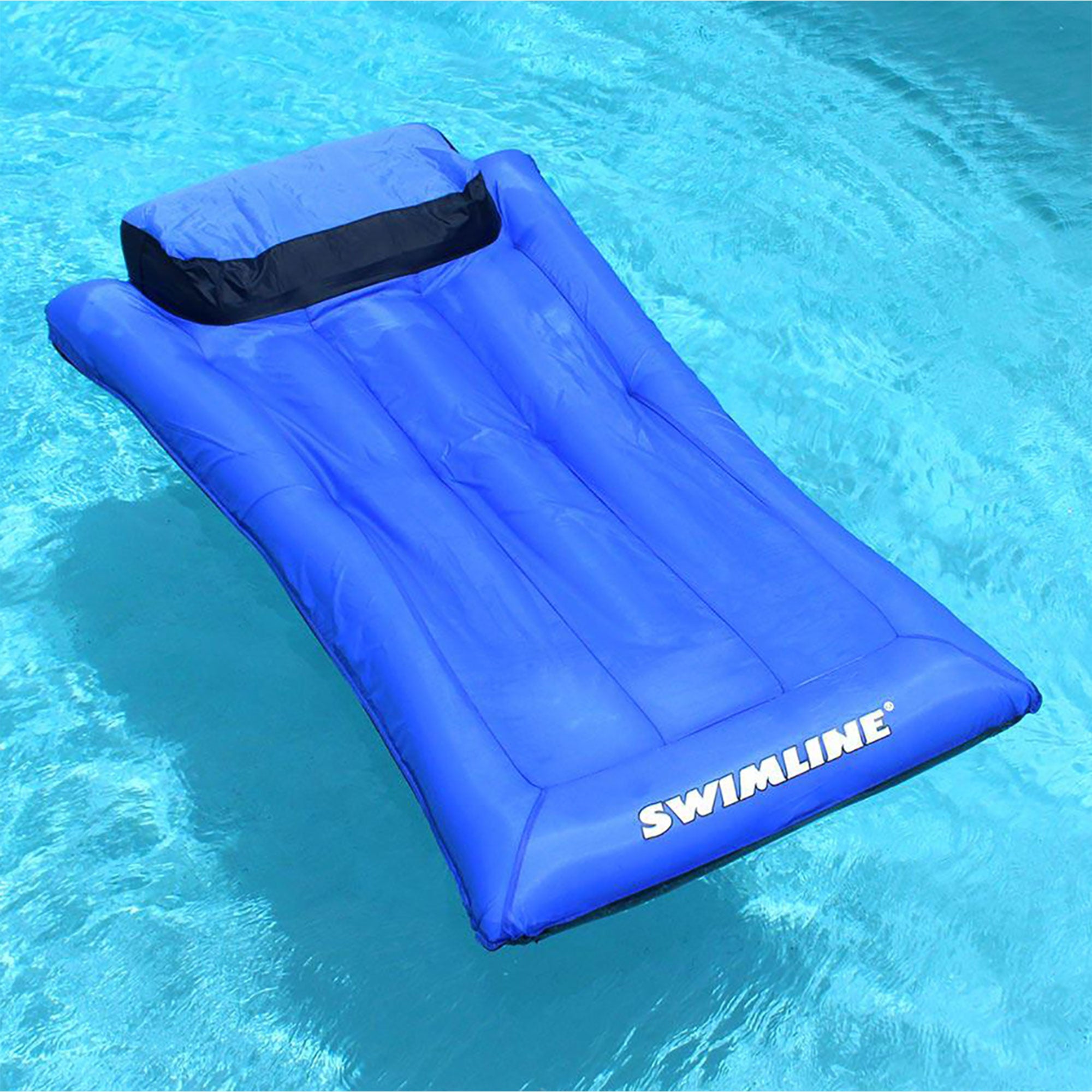 Swimline Oversized Inflatable Swimming Pool Air Mattress Floating Raft, Blue - VMInnovations