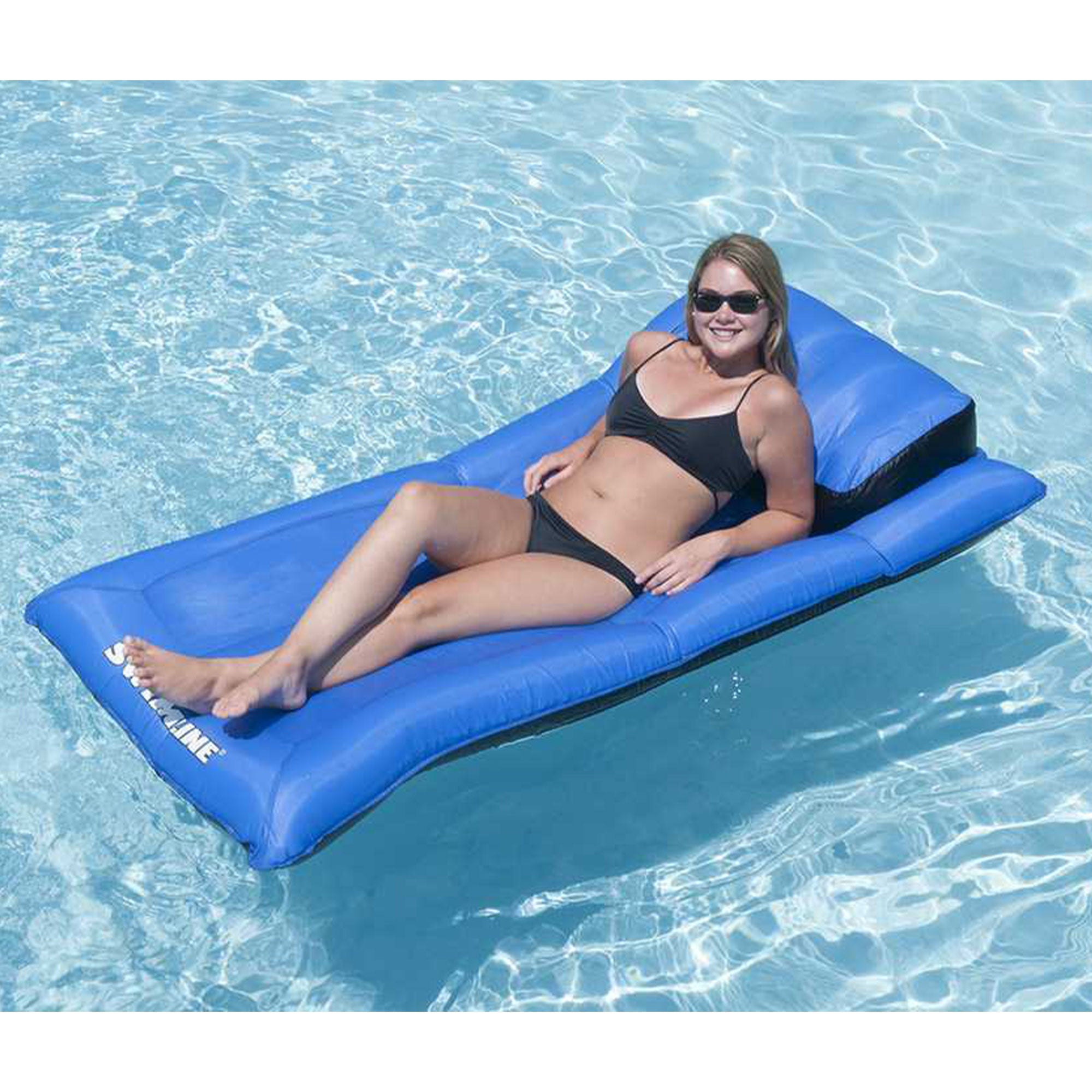 New Swimline Pool Inflatable Fabric Covered Air Mattress Oversized (For Parts)