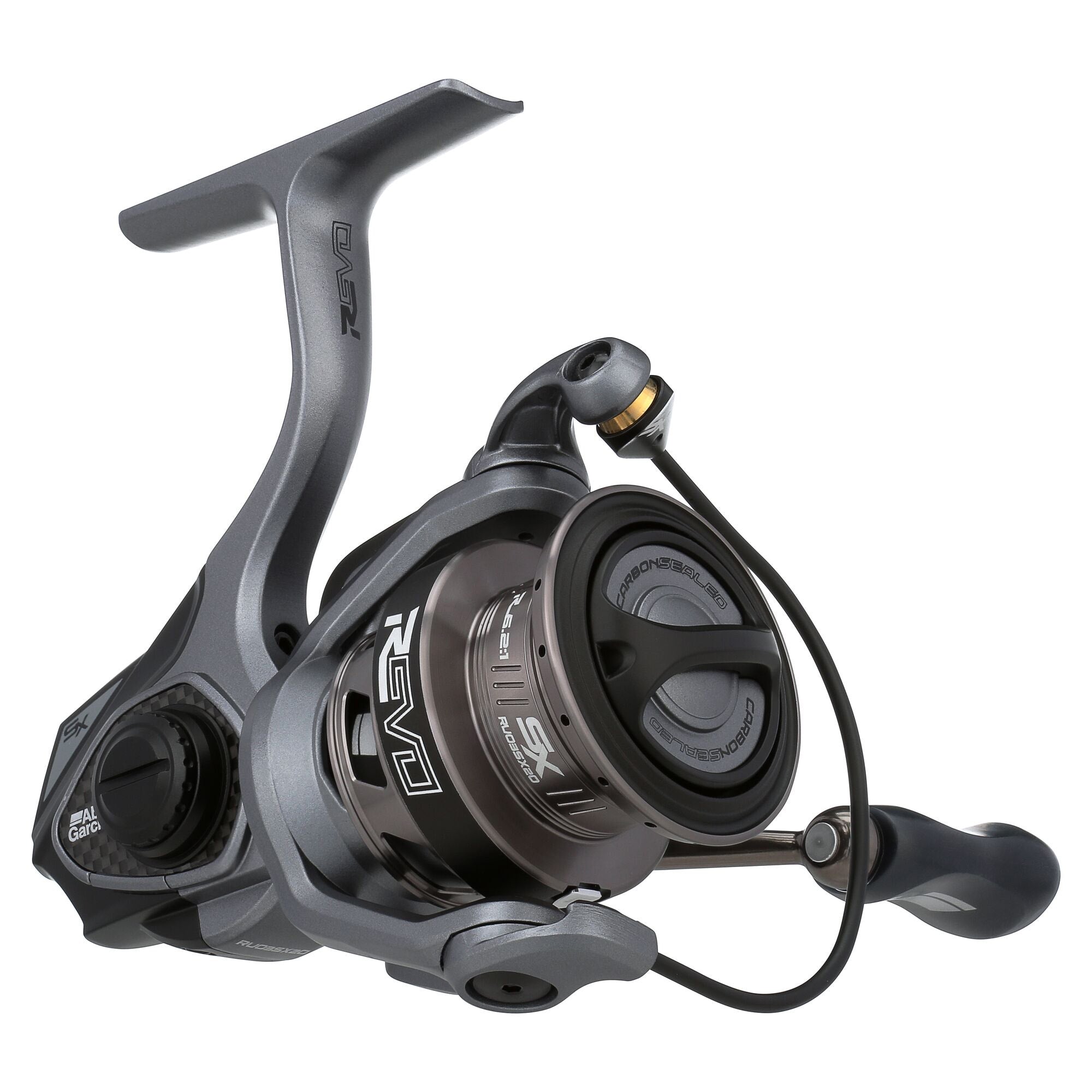 Abu Garcia Revo SX Spinning Reel, Smooth Carbon Drag, 6.2:1 Gear Ratio, Size 20