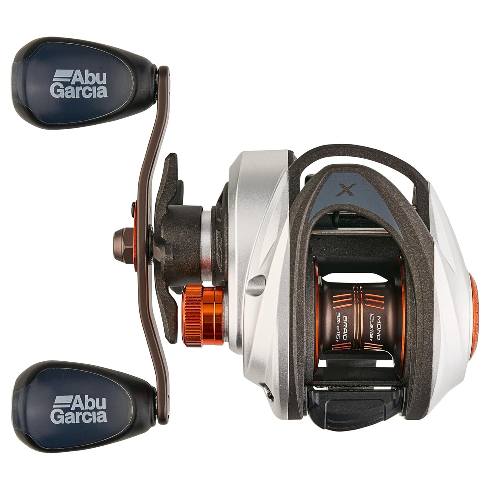 Abu Garcia Revo 5 X Low Profile Baitcast Reel, 22" Retrieve, Left Hand, White