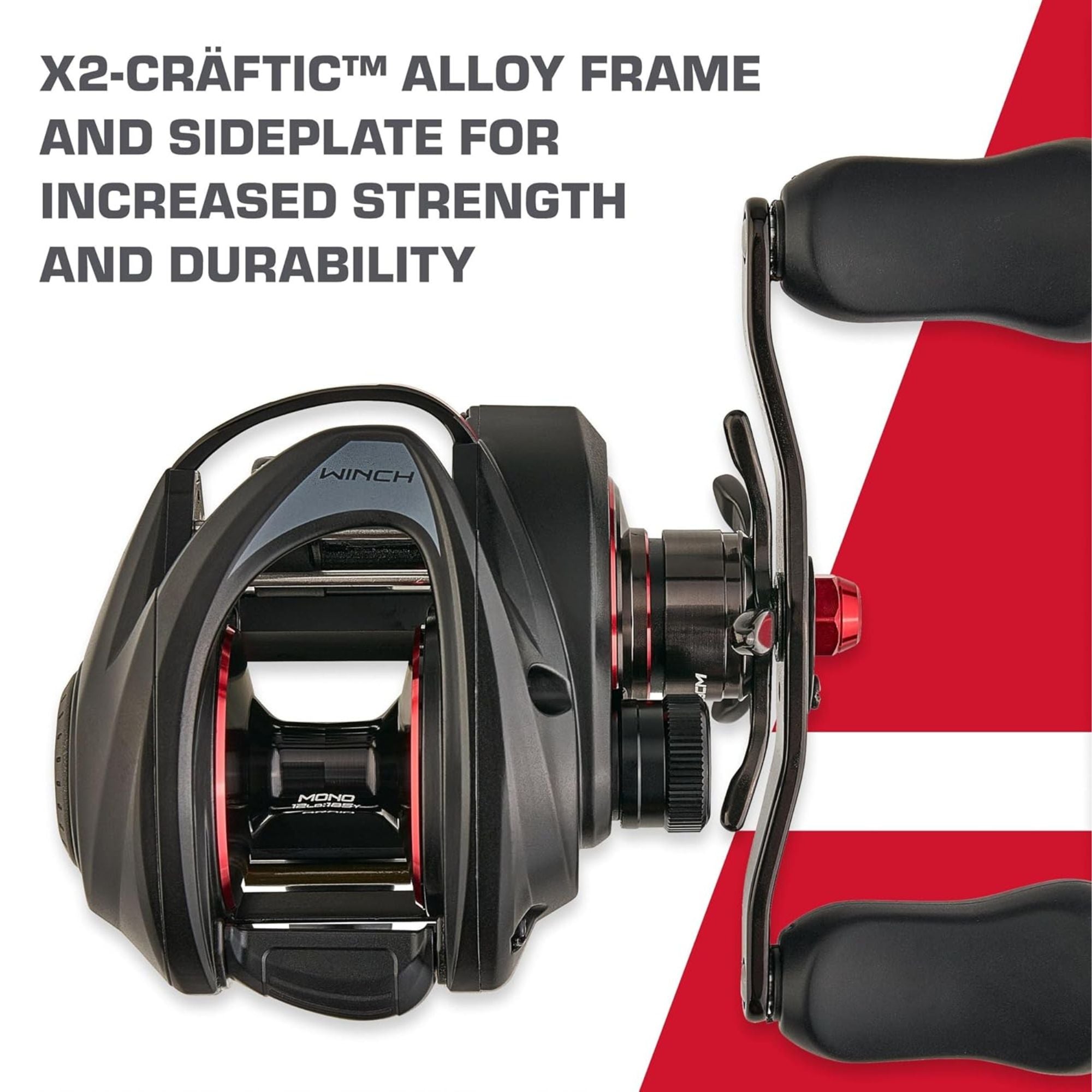 Abu Garcia Revo 5 Winch Low Profile Baitcast Reel, 23" Retrieve, Right Handle