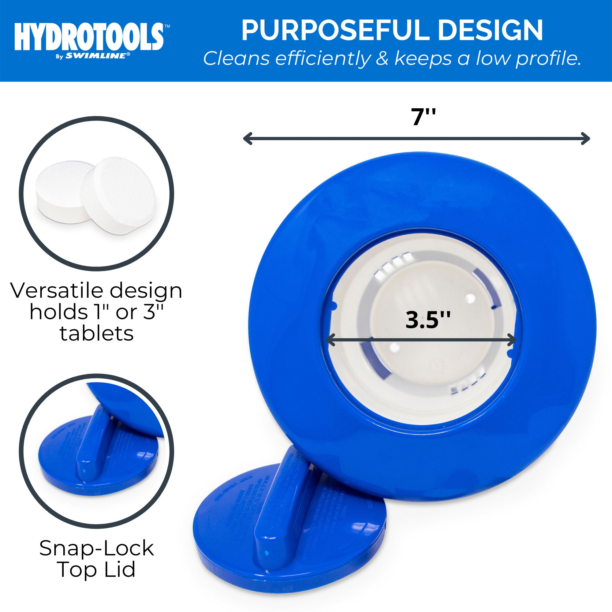 Swimline Hydrotools 8725 Pool Adjustable Floating Chlorine Dispenser (Open Box)