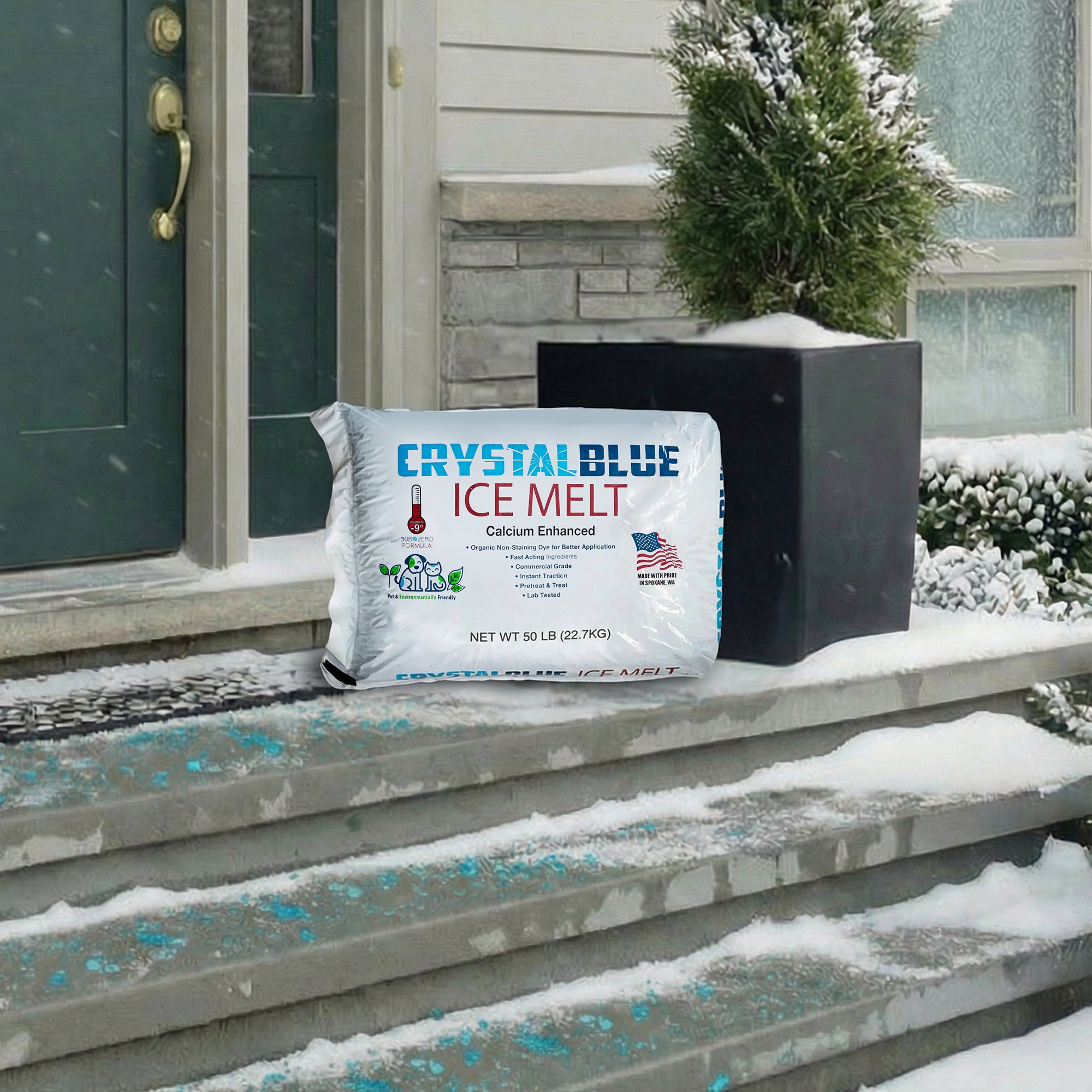 Snow Joe Commercial Blue Long-Lasting Ice and Snow Melt, 50 Pound Bag, CYB50 - VMInnovations