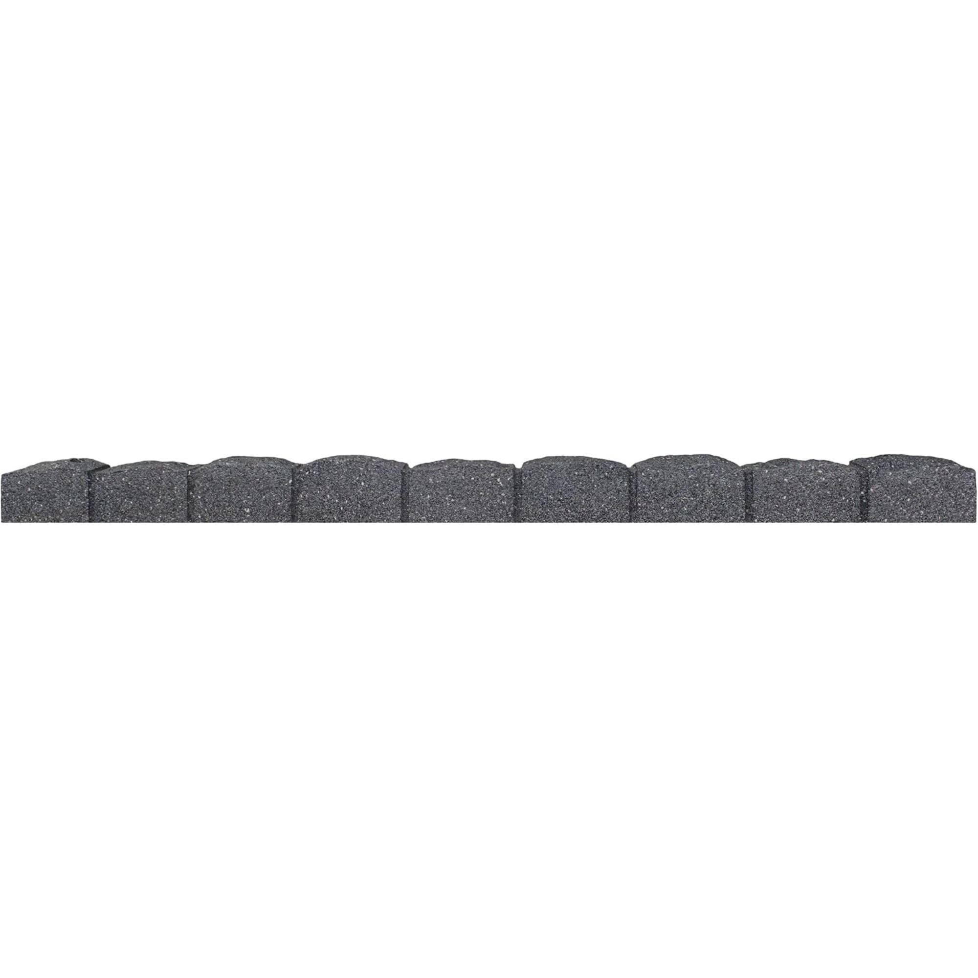 Tierra Verde 48"L Roman Stone Recycled Rubber Garden Border Kit, Grey, 2-Pack