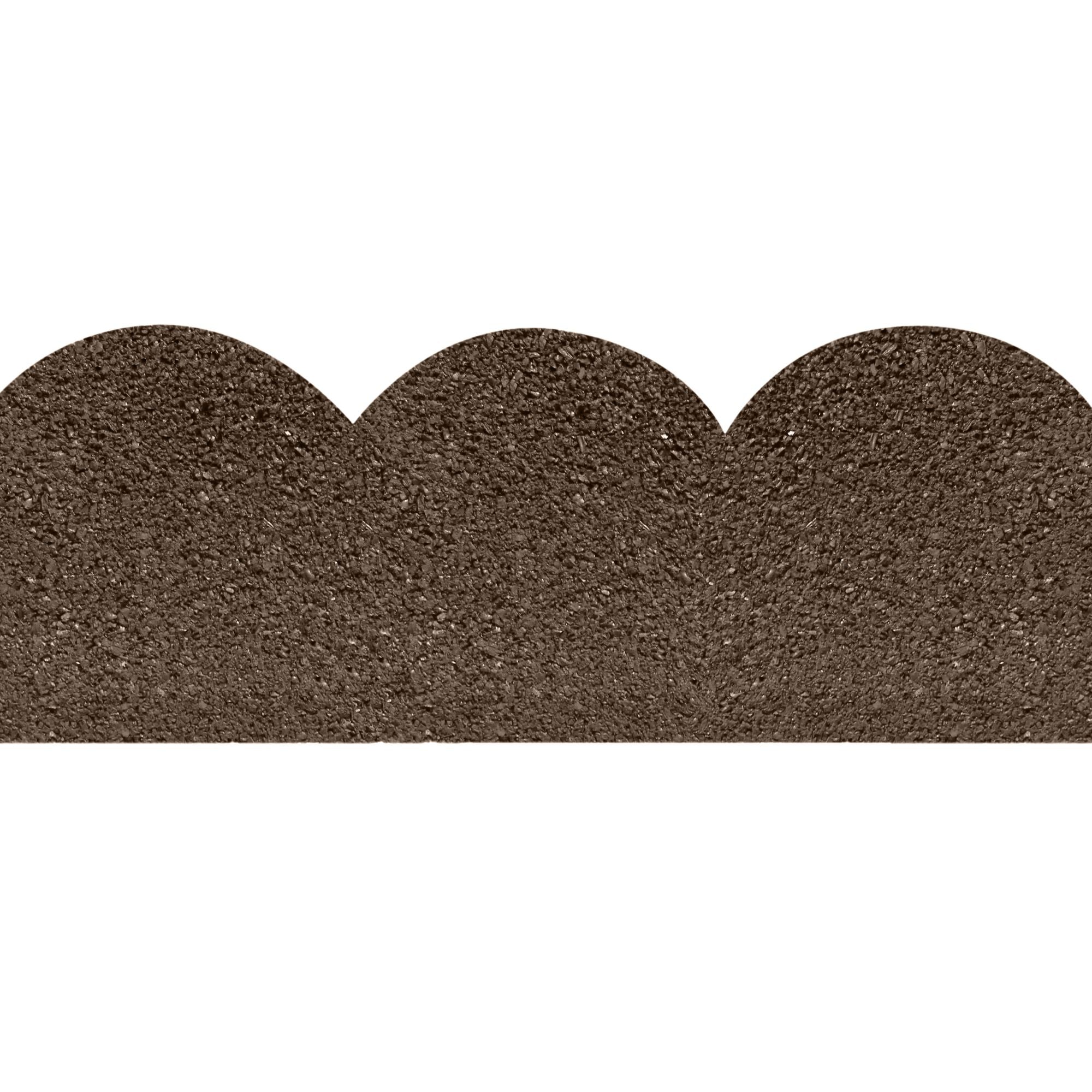 Tierra Verde 47"L Scallop Recycled Rubber Garden Border & Edging, Earth, 2-Pack