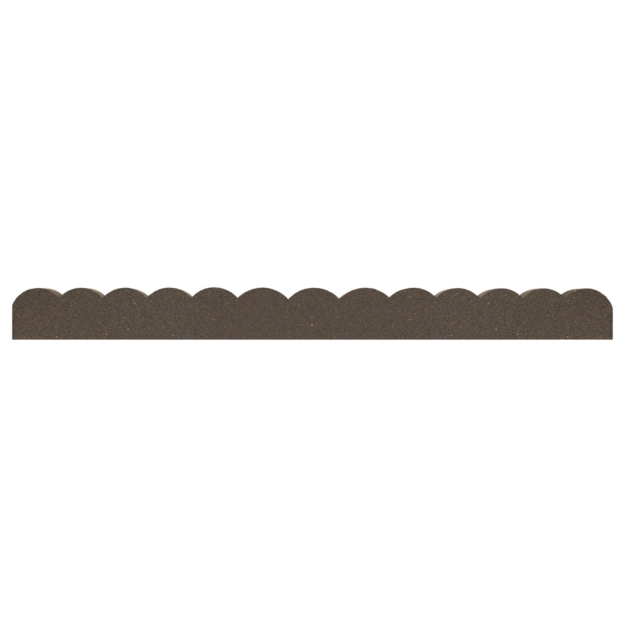 Tierra Verde 47"L Scallop Recycled Rubber Garden Border & Edging, Earth, 2-Pack