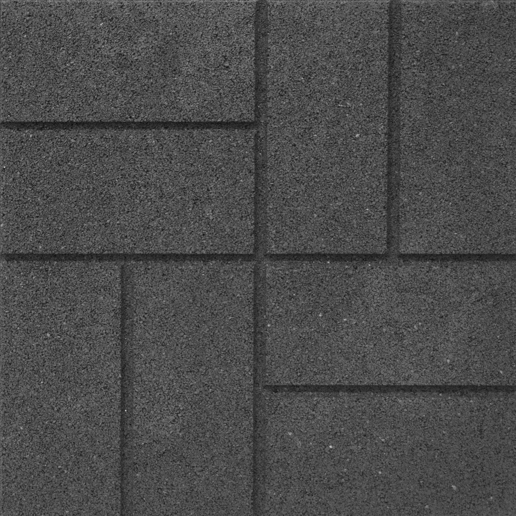 Tierra Verde 16" x 16" Brick Rubber Paver, Outdoor Floor Tiles, Grey, 4 Pack - VMInnovations