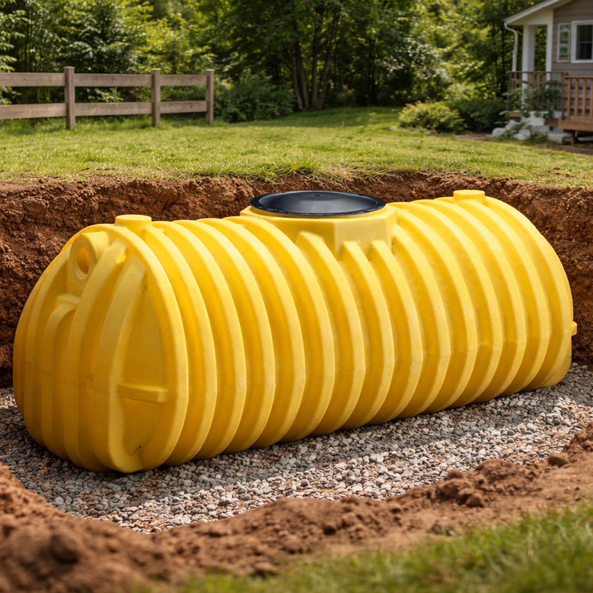 Norwesco Polyethylene Septic Tank with Single Compartment, 500 Gallon, Yellow