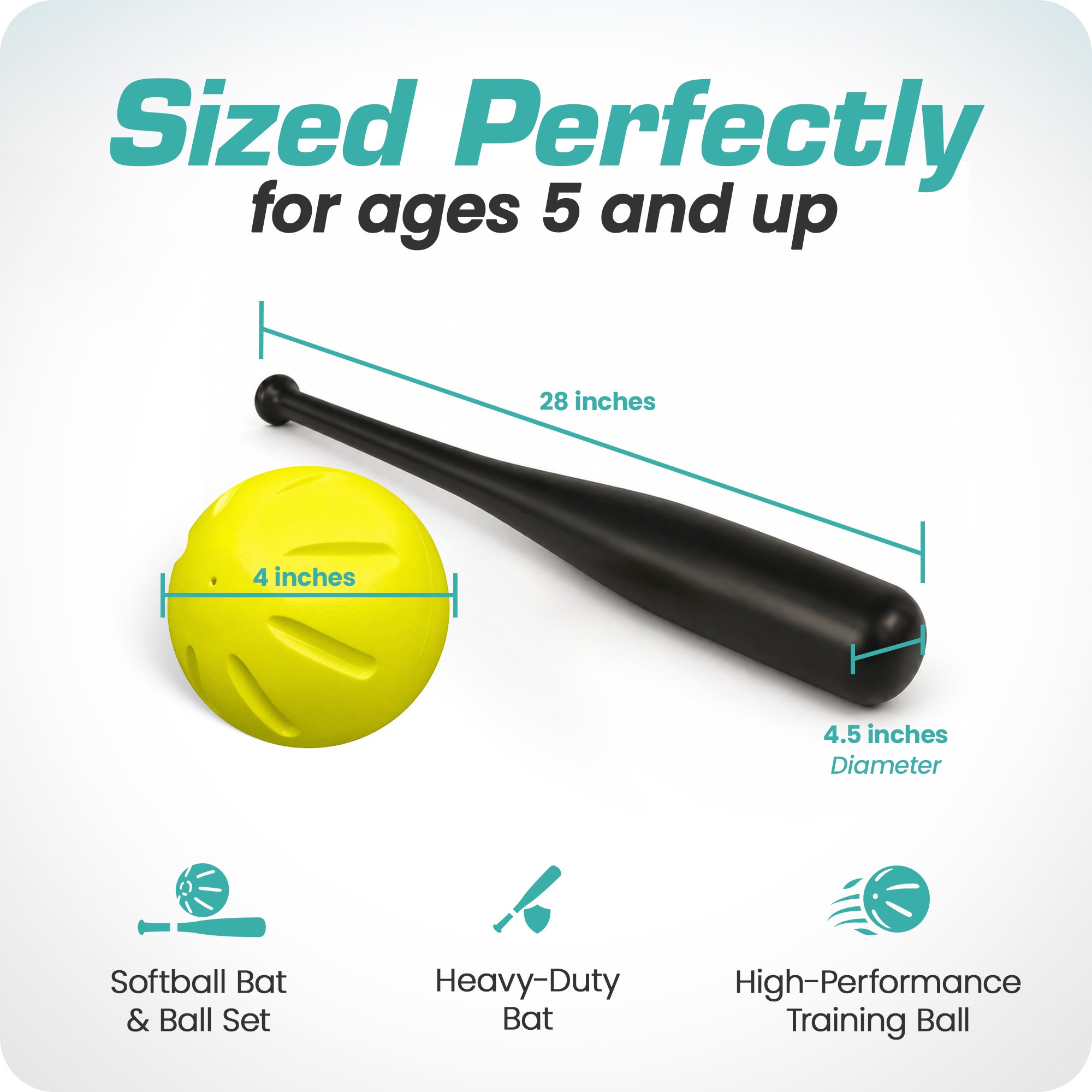 Union Products Blazer Ball and 28-Inch Plastic Softball Bat Backyard Game Set
