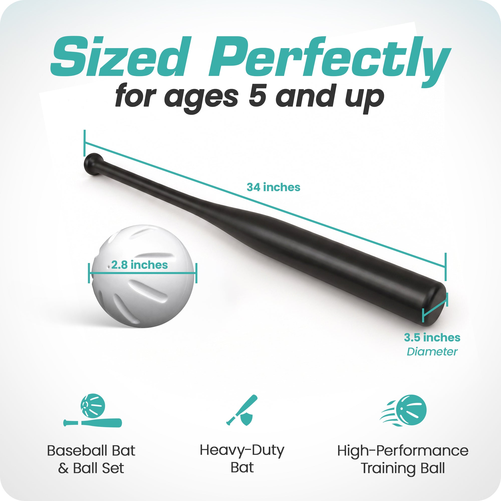Union Products Blazer Ball and 34-Inch Plastic Baseball Bat Backyard Game Set