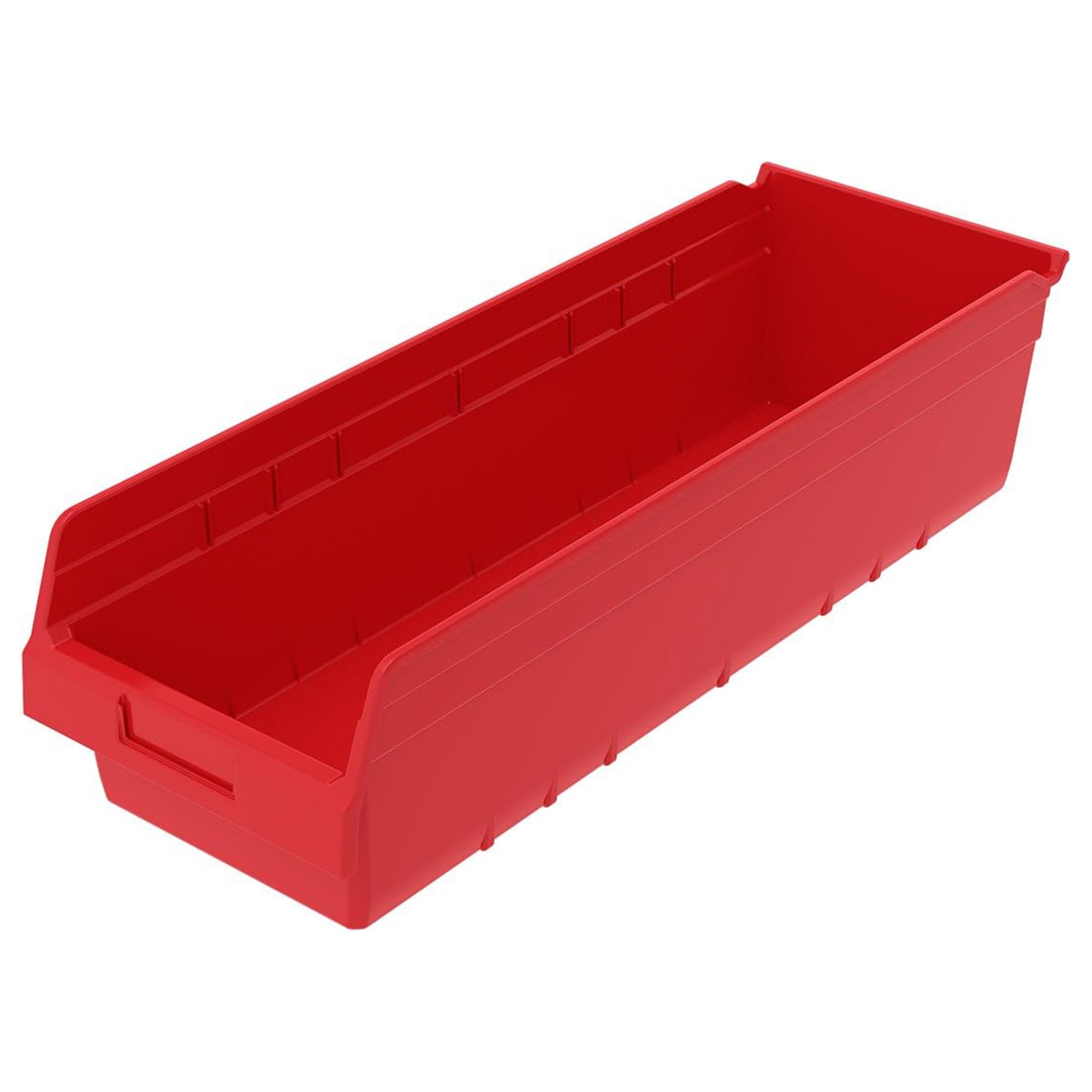 Akro-Mils 6 Pack AkroBins Plastic Storage Bins, Space-Saving Organizers, Red