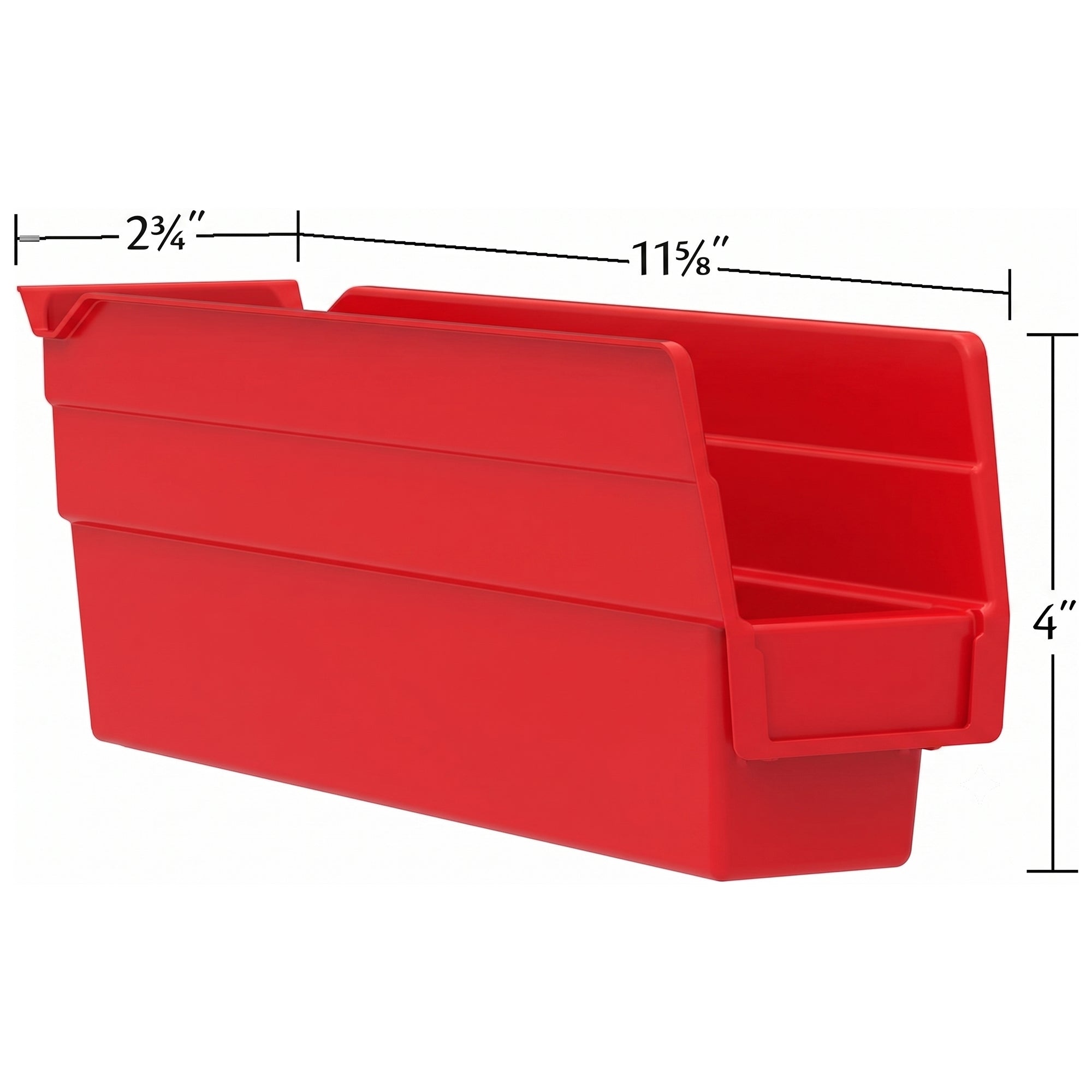 Akro-Mils 24 Pack AkroBins Plastic Storage Bins, Space-Saving Organizers, Red
