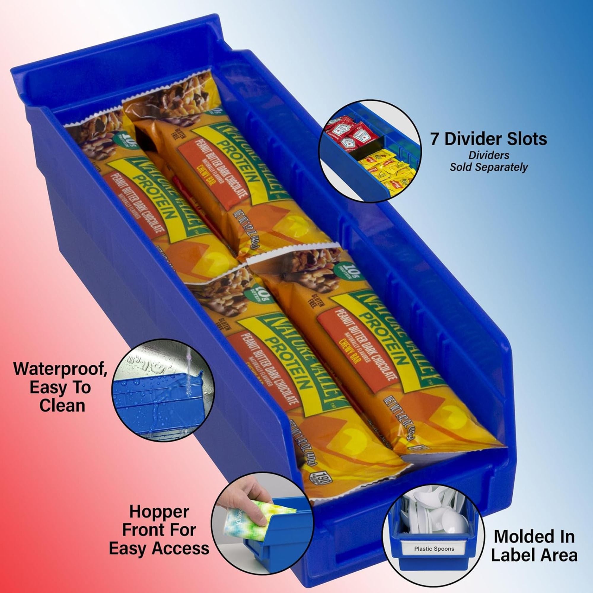 Akro-Mils 24 Pack Plastic Storage Shelf Bins, Space-Saving Organizers,(Open Box) - VMInnovations