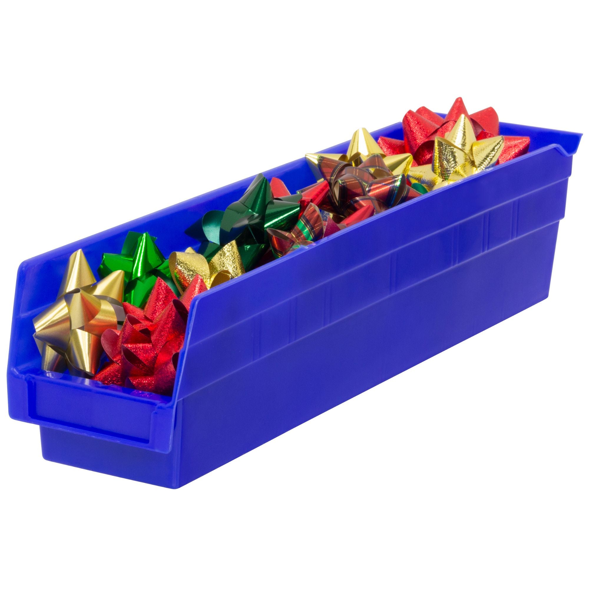 Akro-Mils 12 Pack Plastic Storage Shelf Bins, Space-Saving Organizers, Blue