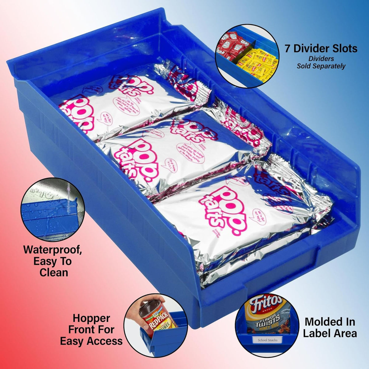 Akro-Mils 12 Pk AkroBins Plastic Storage Bins, Space-Saving Organizers(Open Box)