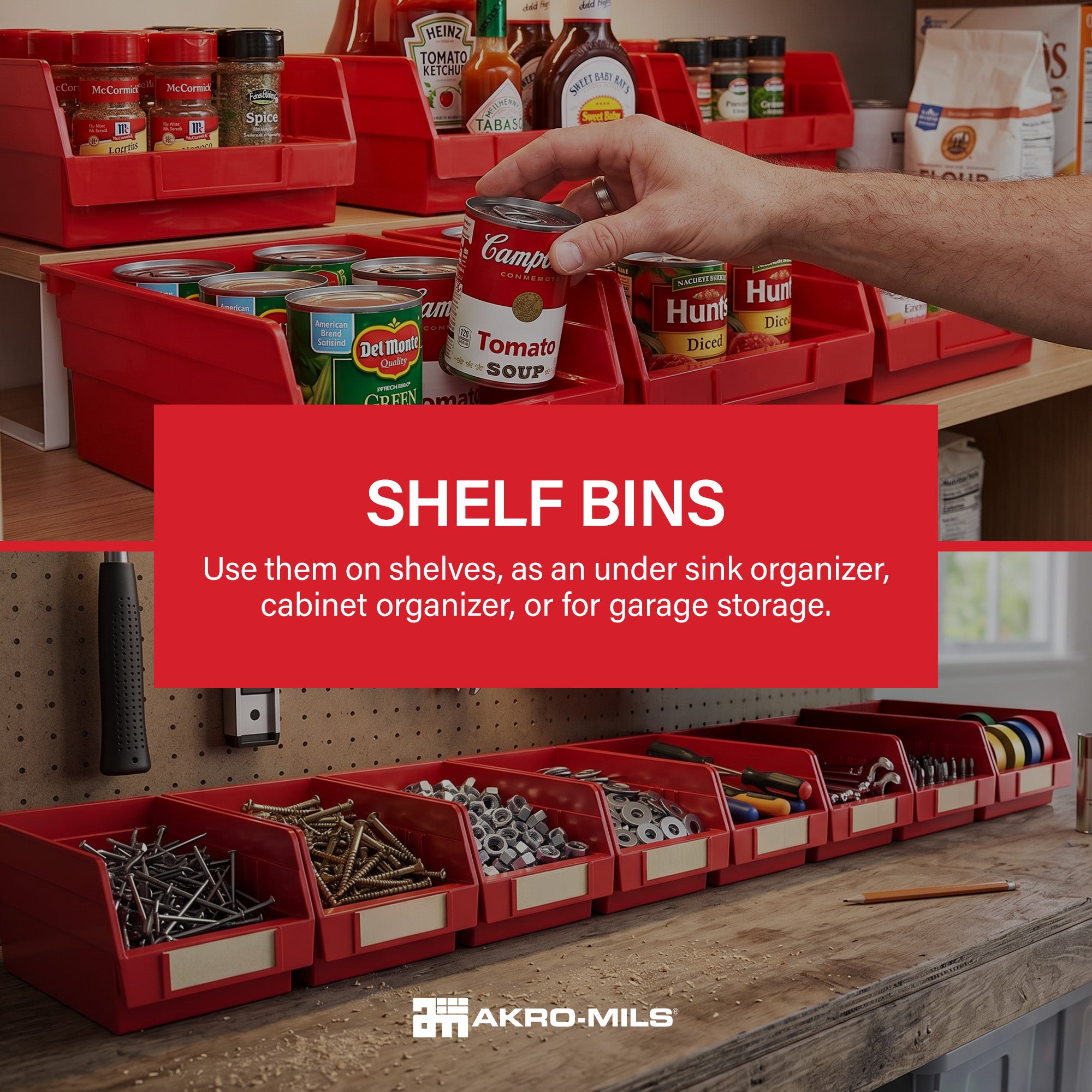 Akro-Mils 12 Pack AkroBins Plastic Storage Bins, Organizers (Open Box)
