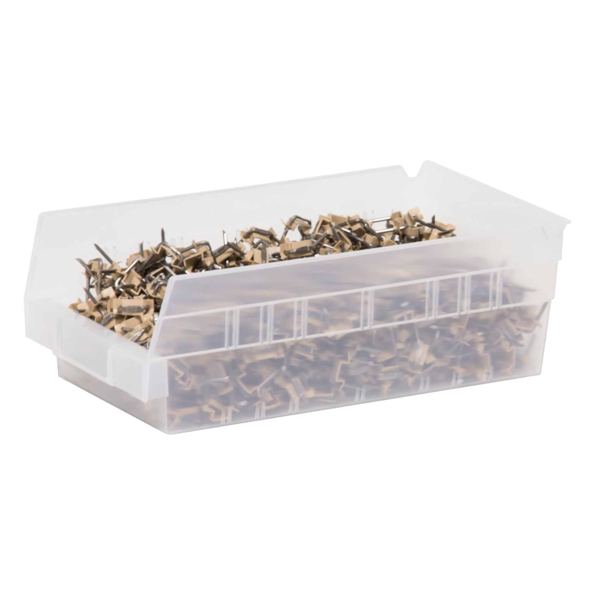 Akro-Mils 12 Pack Plastic Storage Shelf Bins, Space-Saving Organizers, Clear - VMInnovations